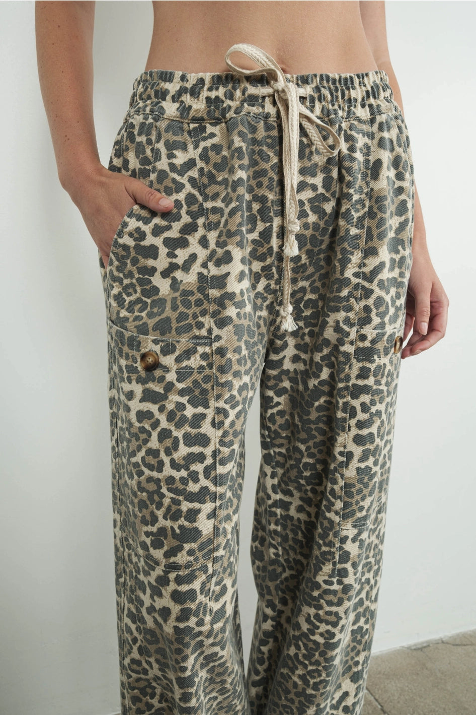 Leopard Pull On Pant