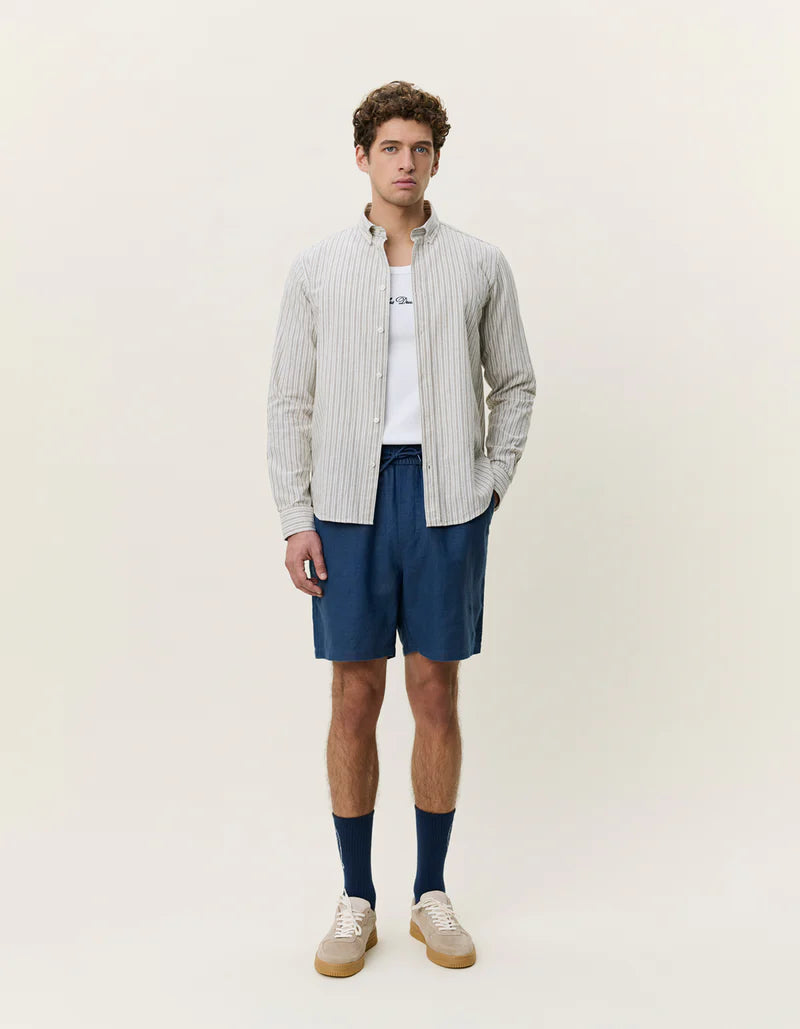Stripe Cotton-Linen Shirt - ACME FINE GOODS