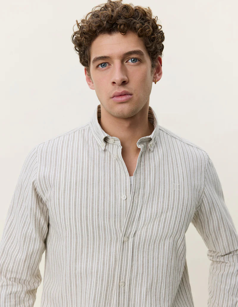 Stripe Cotton-Linen Shirt - ACME FINE GOODS