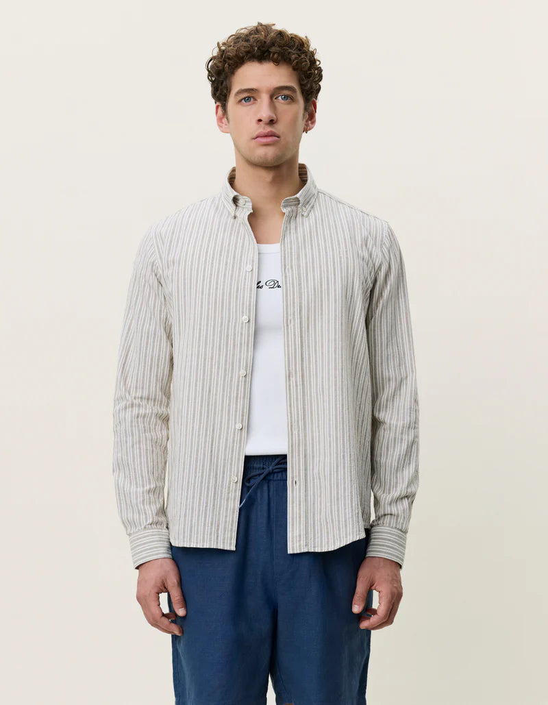 Stripe Cotton-Linen Shirt - ACME FINE GOODS