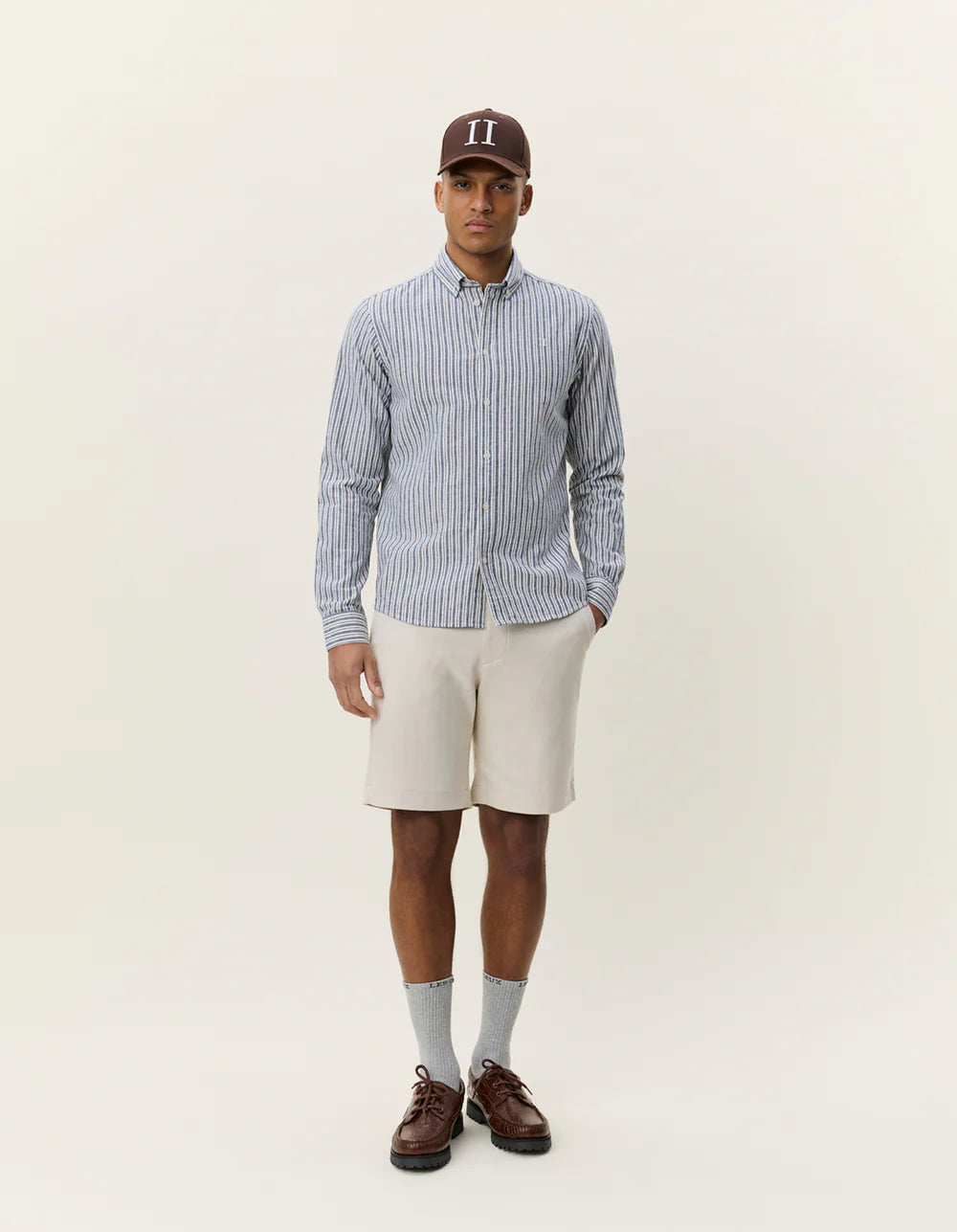 Stripe Cotton-Linen Shirt