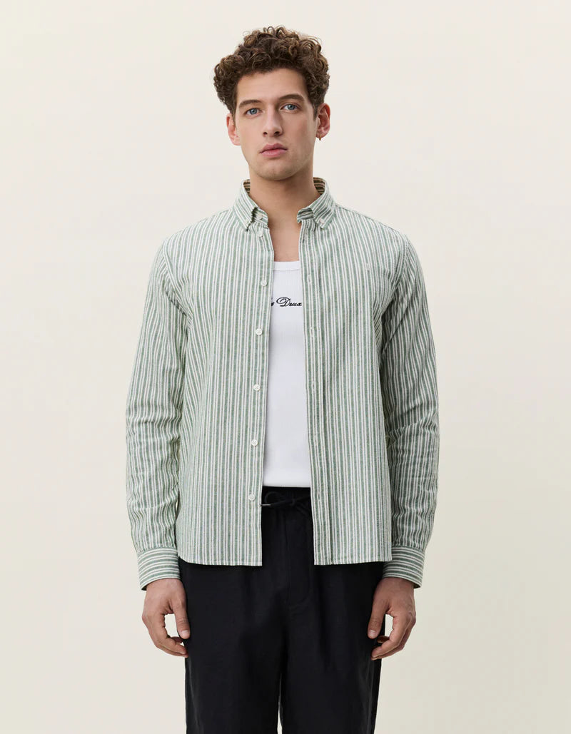 Stripe Cotton-Linen Shirt - ACME FINE GOODS