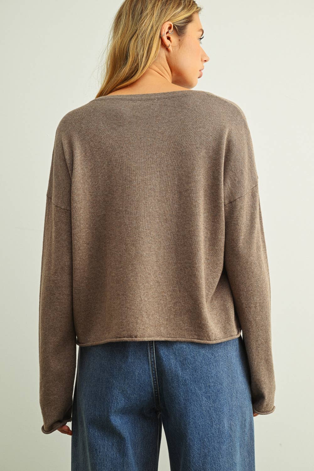 Rolling Hem LS Top