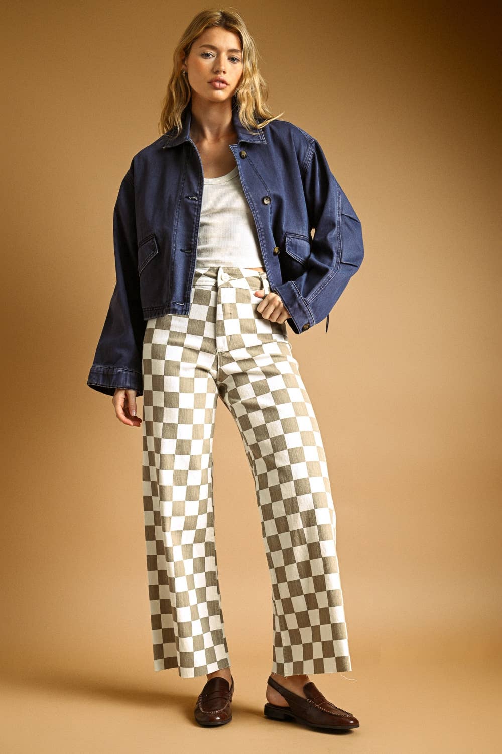 Checked Stretch Pant