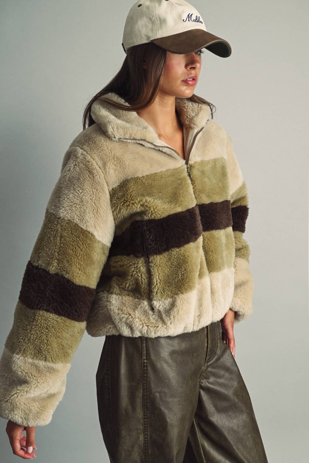 Striped Teddy Fleece