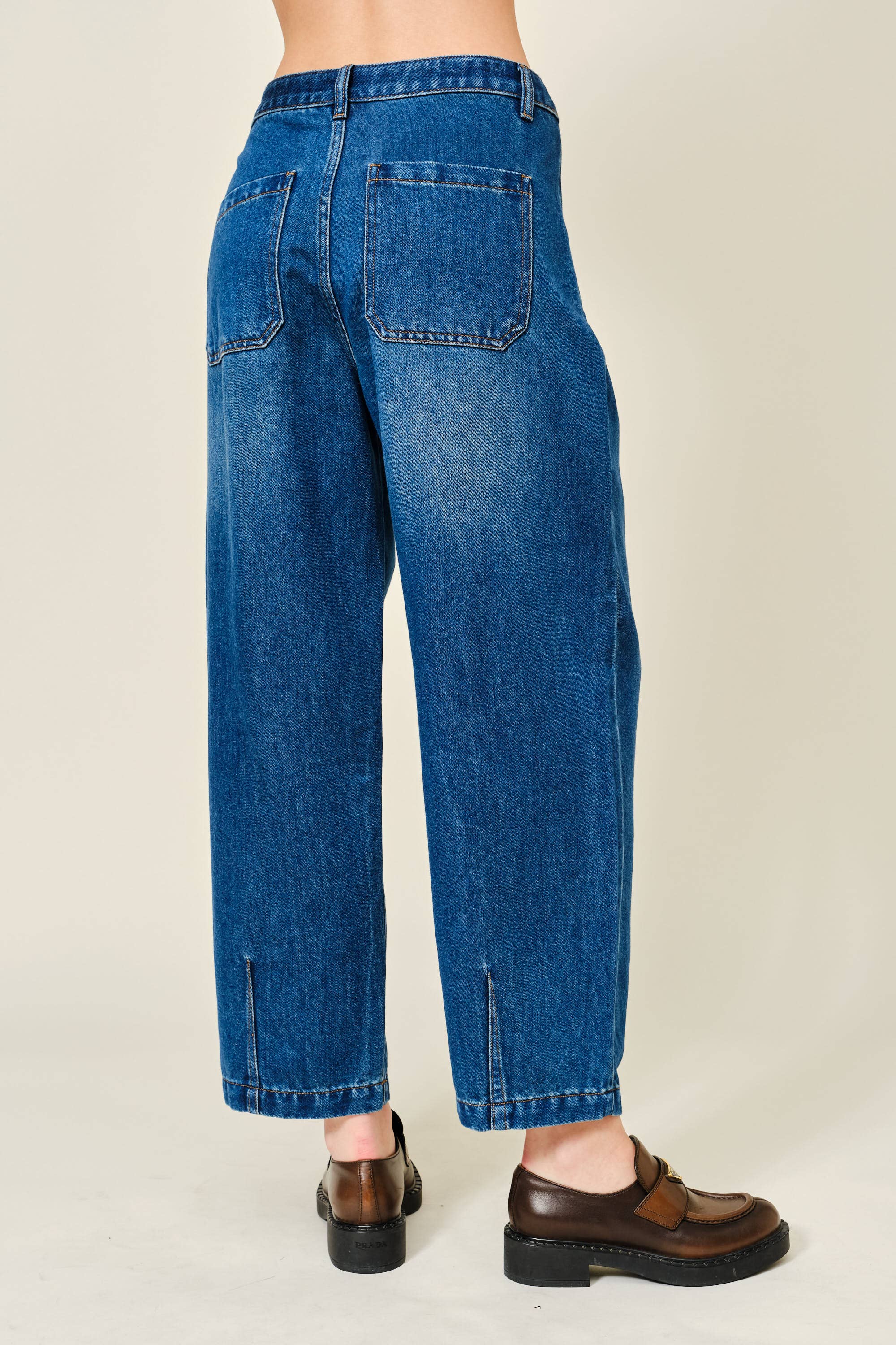 AJP5897 SUPER SOFT COTTON SEMI BARREL PANTS - ACME FINE GOODS