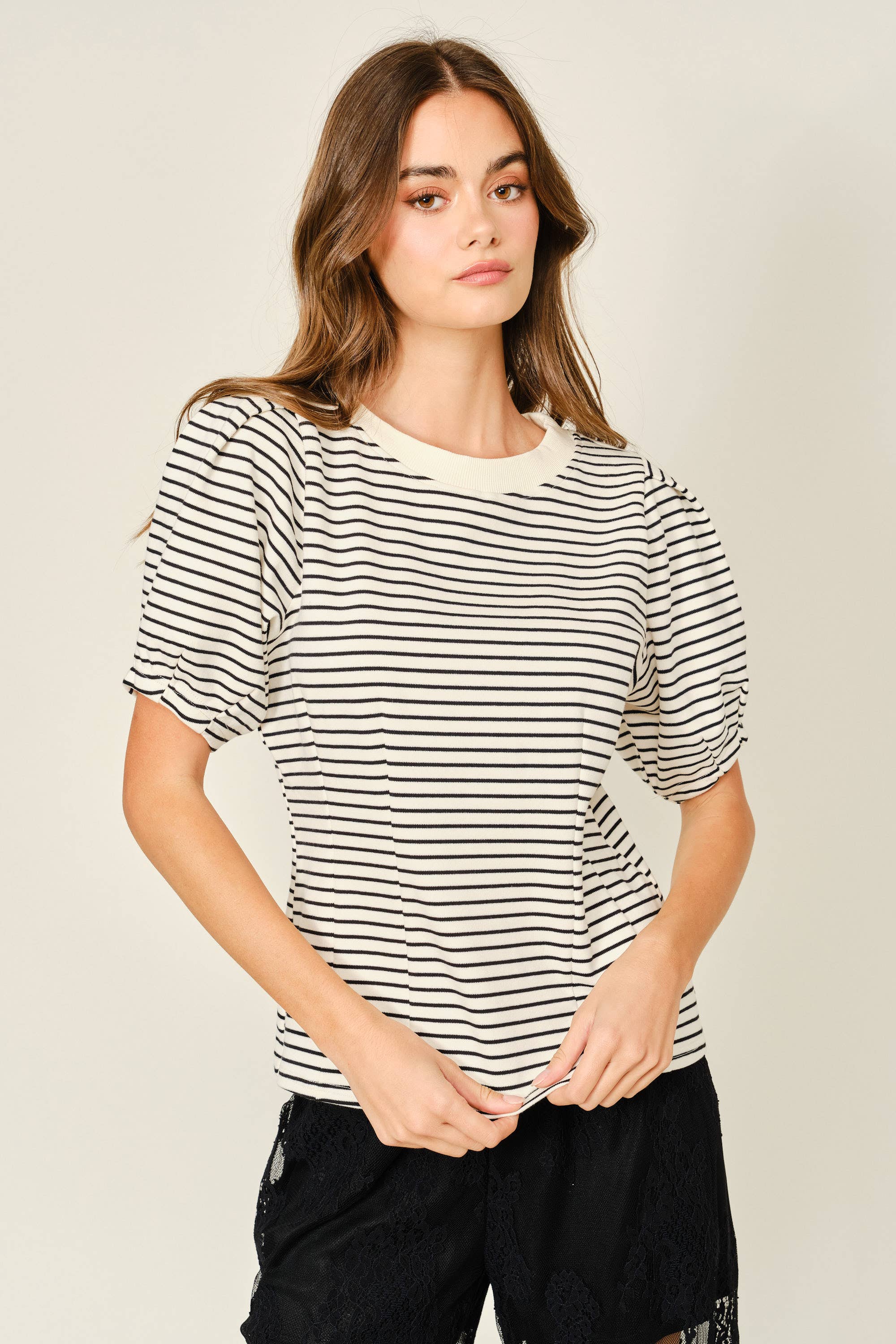 Puffed Sleeve Sweat-tee