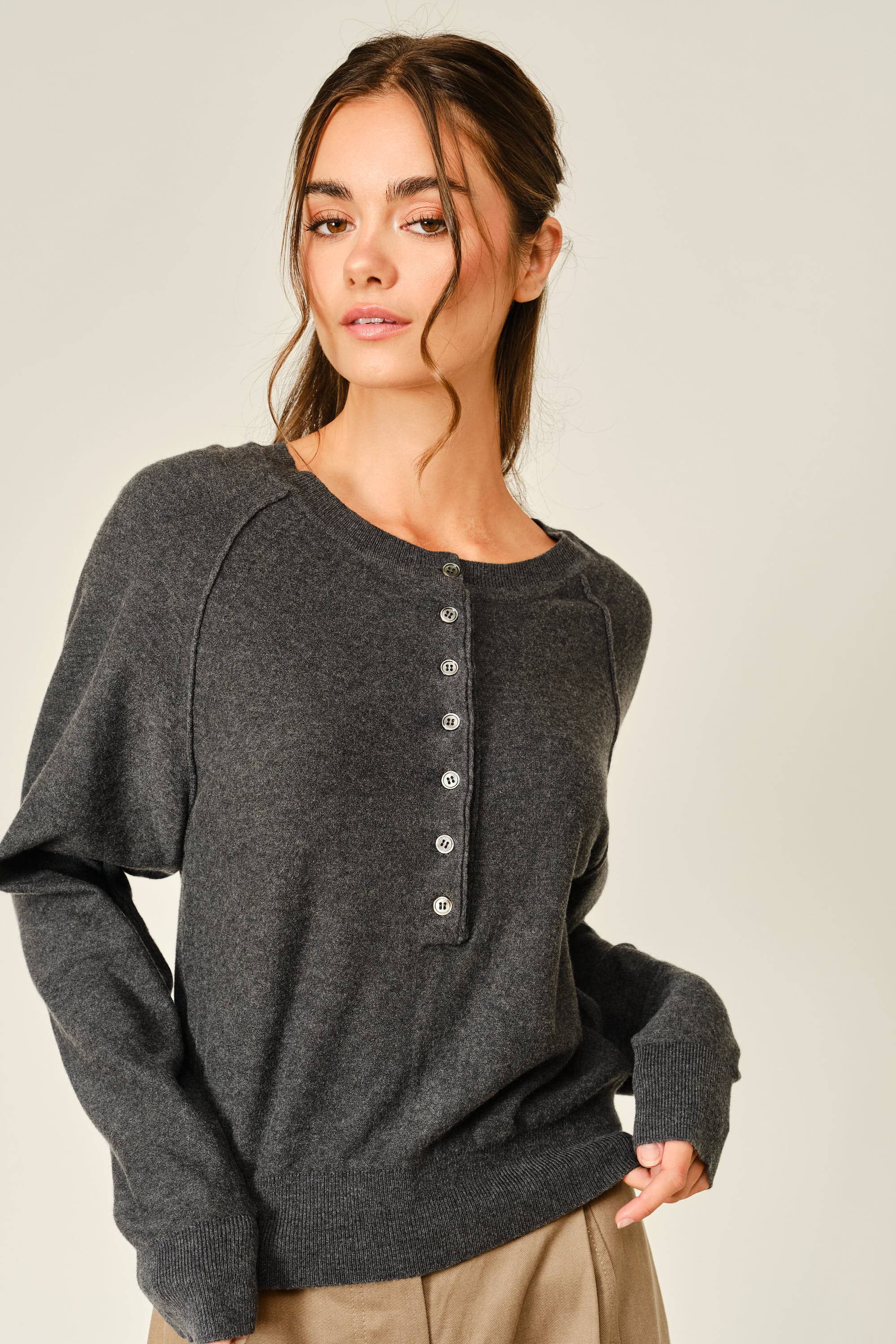 Cashmere Henley Sweater