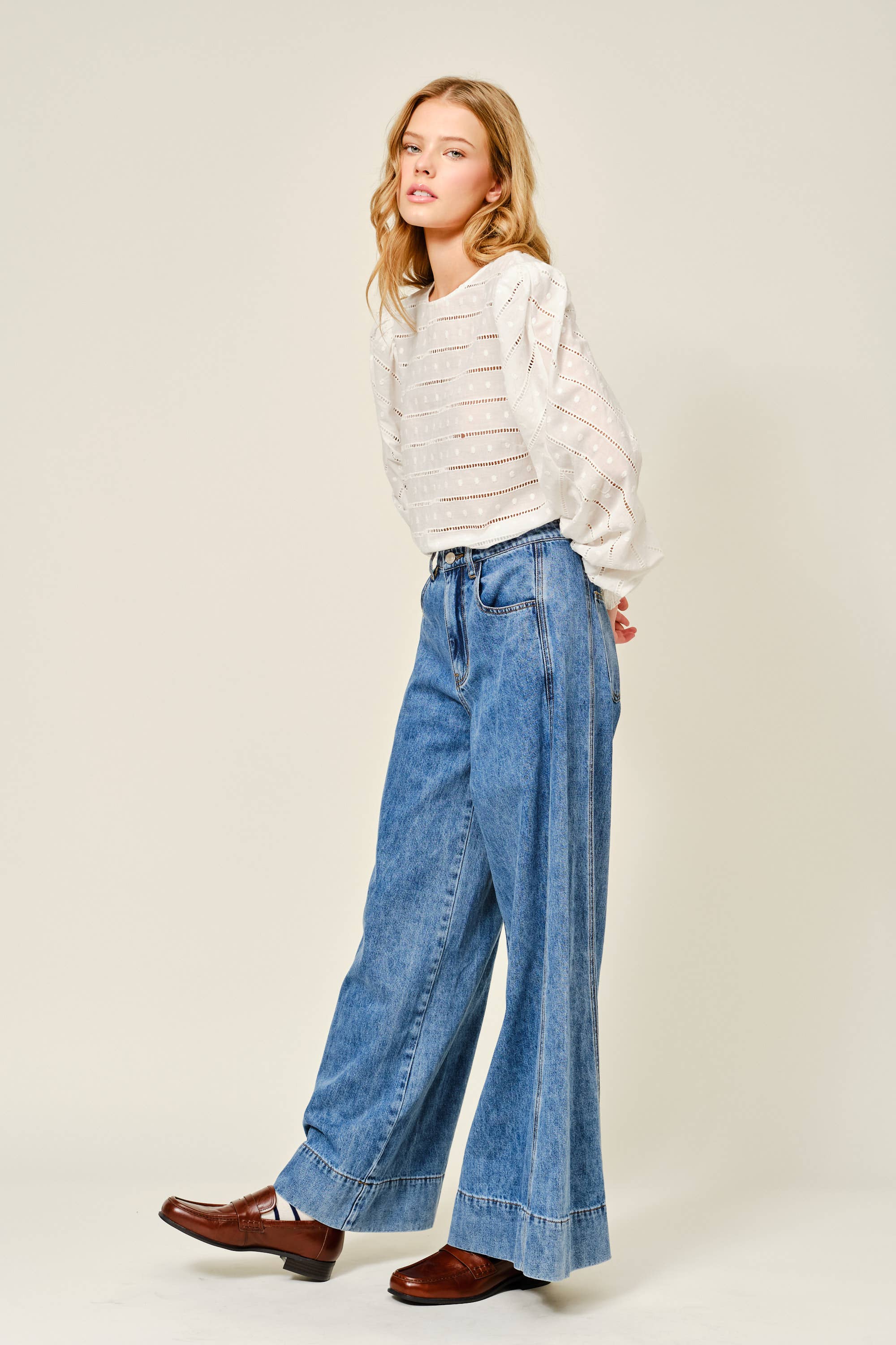 Embroidered Lace Blouse - ACME FINE GOODS