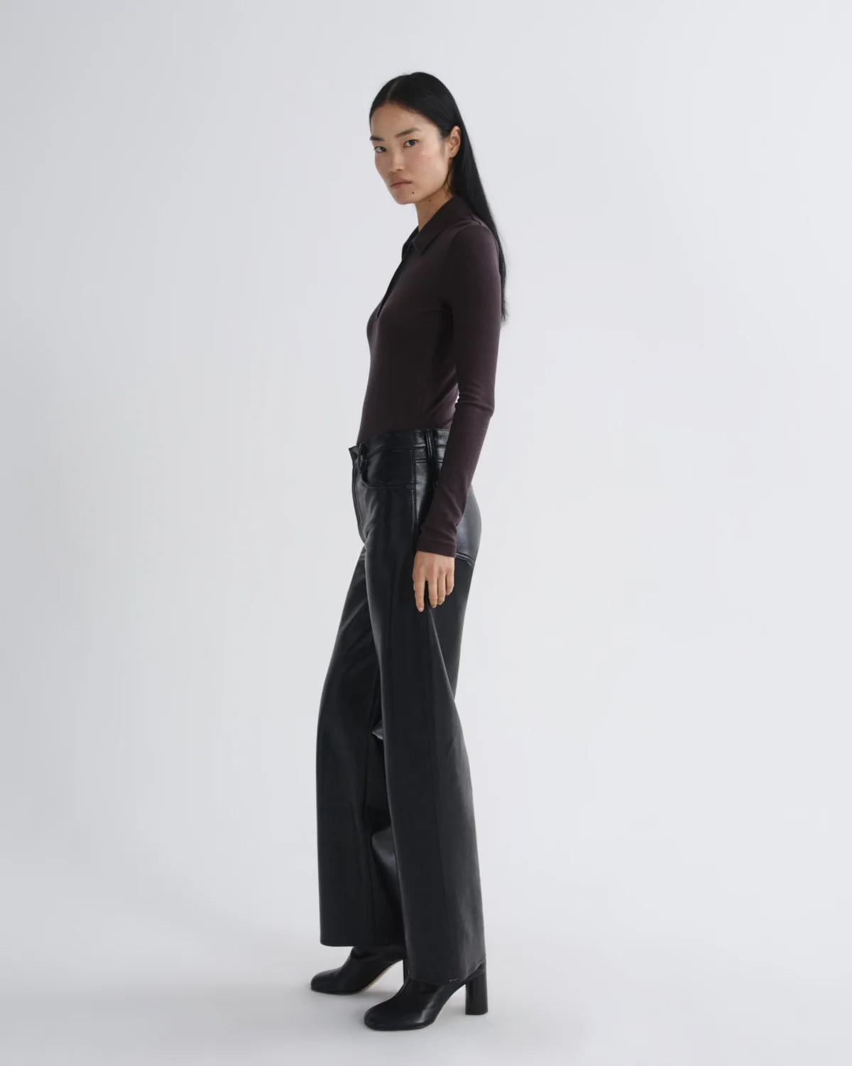 Arc Jean in Recycled Leather