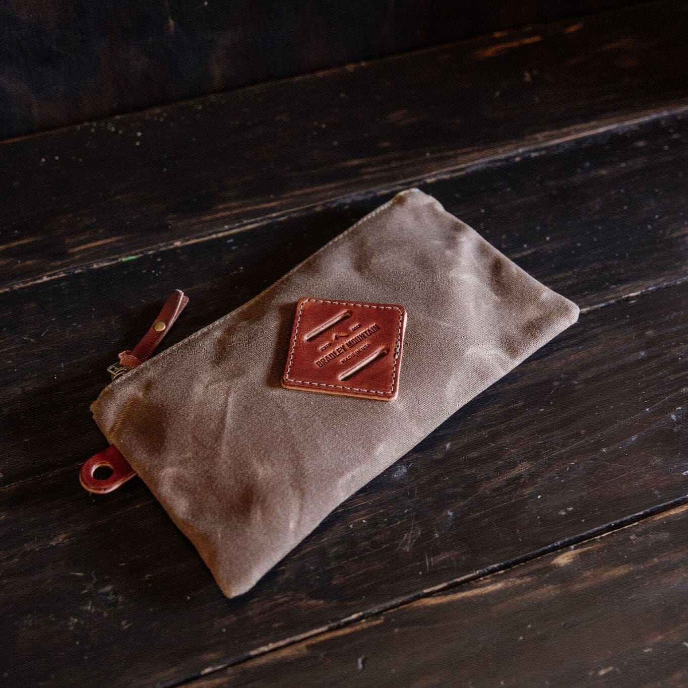 Waxed Canvas Zip Pouch