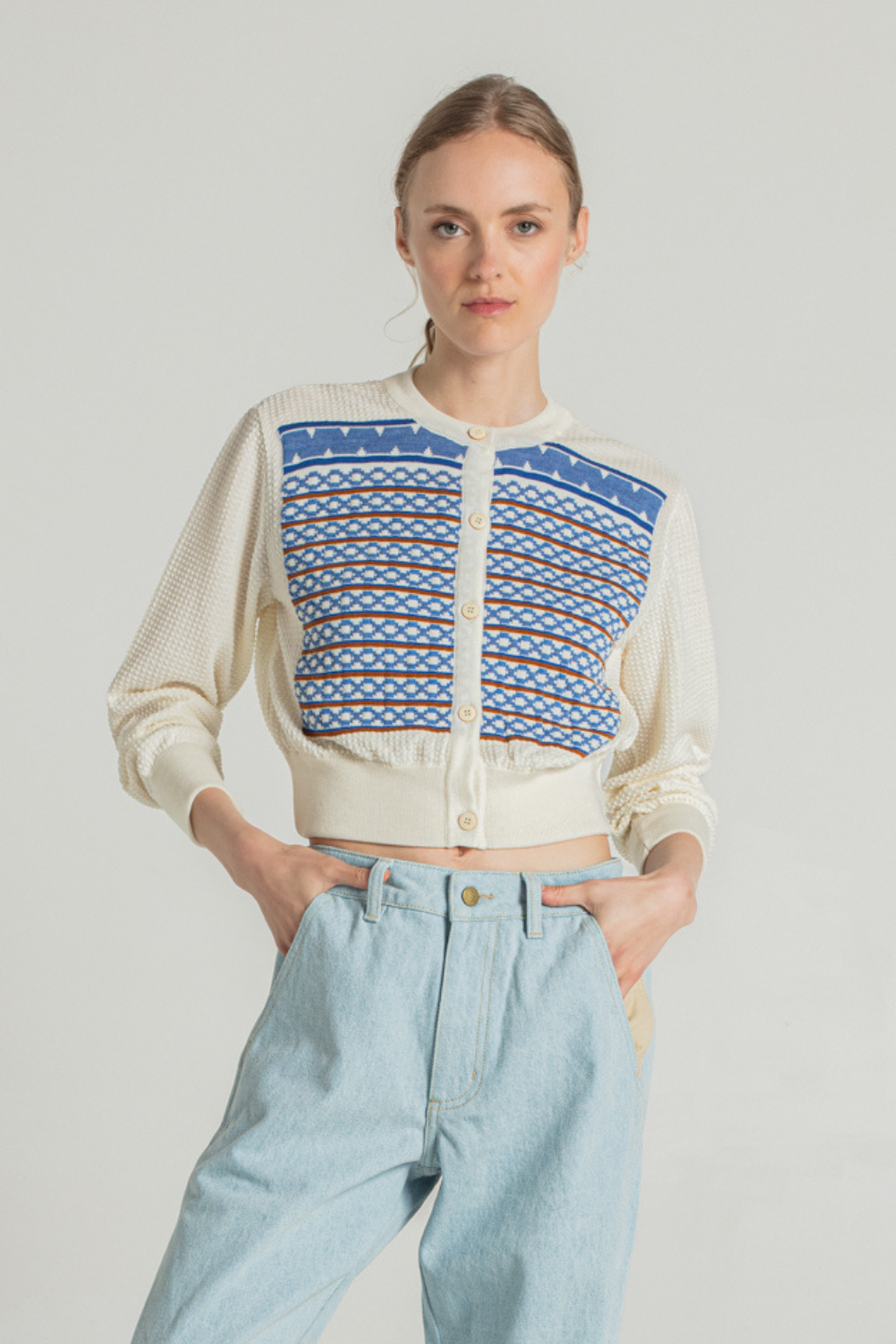 Glorina Jacquard Cardigan - ACME FINE GOODS