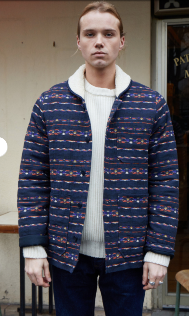 Vejani Jacquard Work Jacket by Le Mont St Michel - ACME FINE GOODS