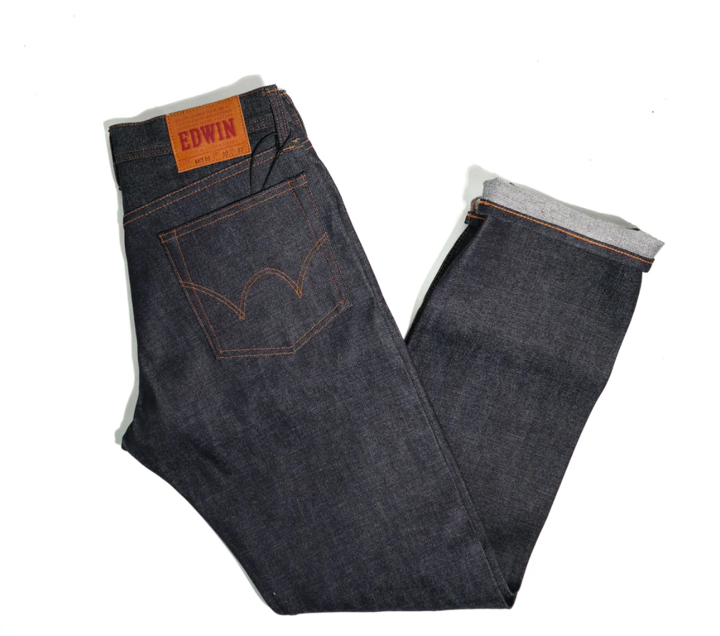AKT03 Dry Indigo 13.5oz Rainbow Selvedge Denim Regular Straight by Edwin Japan - ACME FINE GOODS