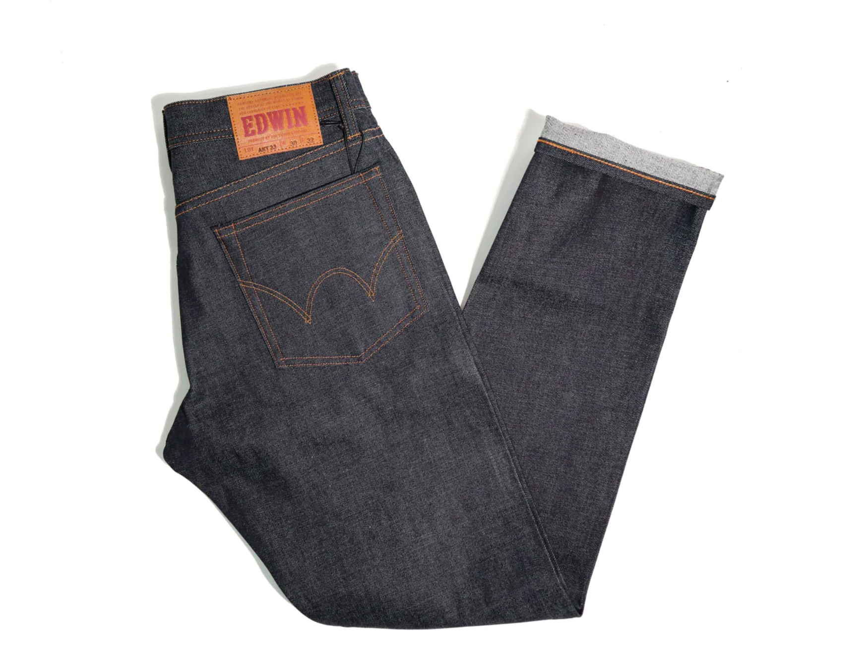 AKT33 Dry Indigo 13.5oz Rainbow Selvedge Denim Regular Taper by Edwin Japan - ACME FINE GOODS