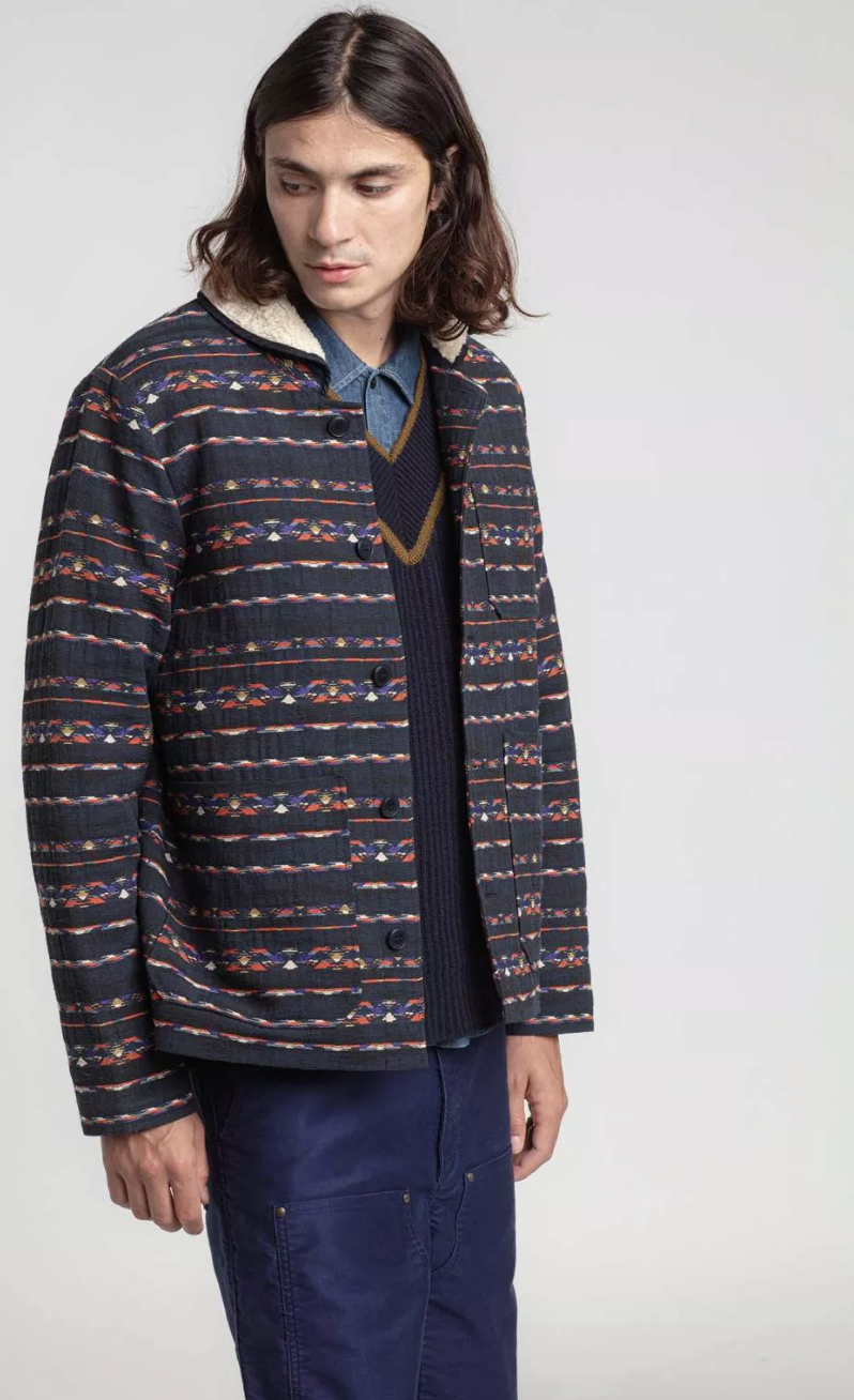 Vejani Jacquard Work Jacket by Le Mont St Michel - ACME FINE GOODS