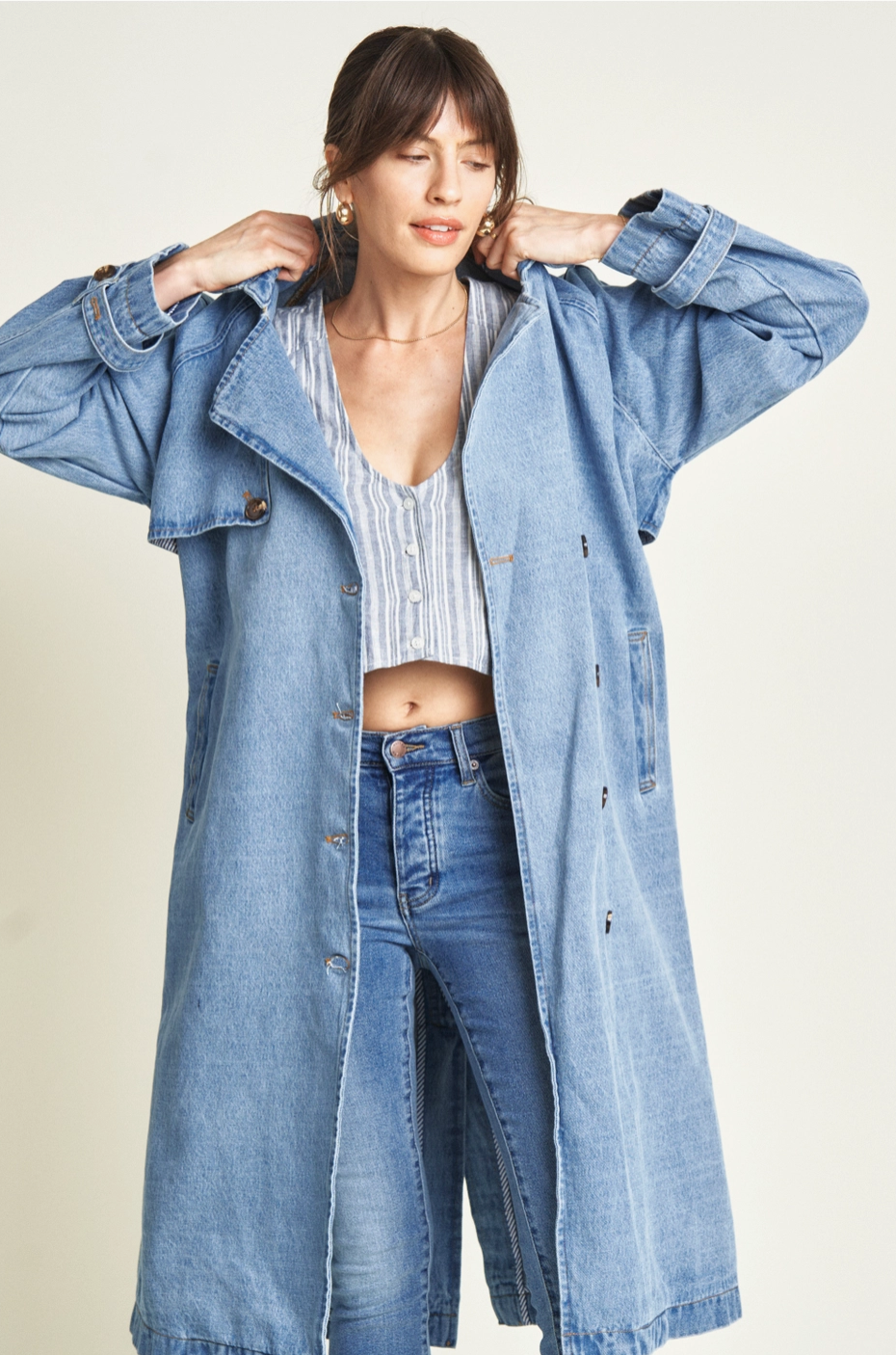 Ryland Denim Trench Coat - ACME FINE GOODS