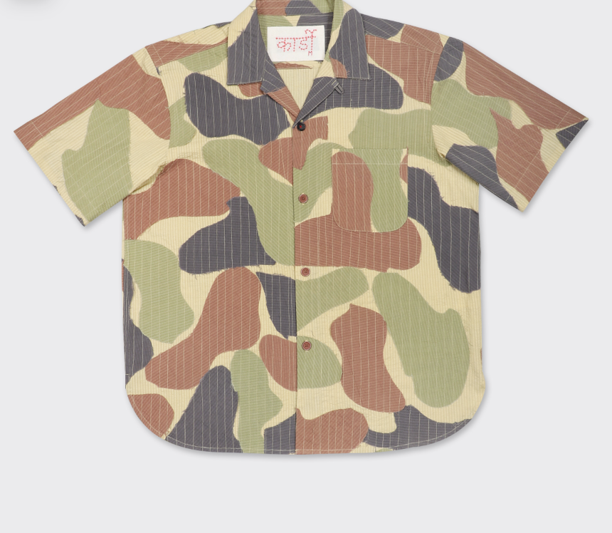 Ronen Seersucker Camo Shirt - ACME FINE GOODS