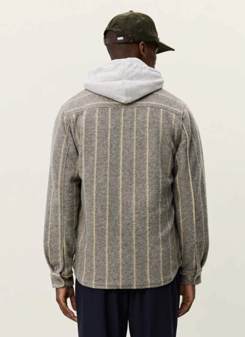 Lennon Wool Pinstripe Overshirt - ACME FINE GOODS
