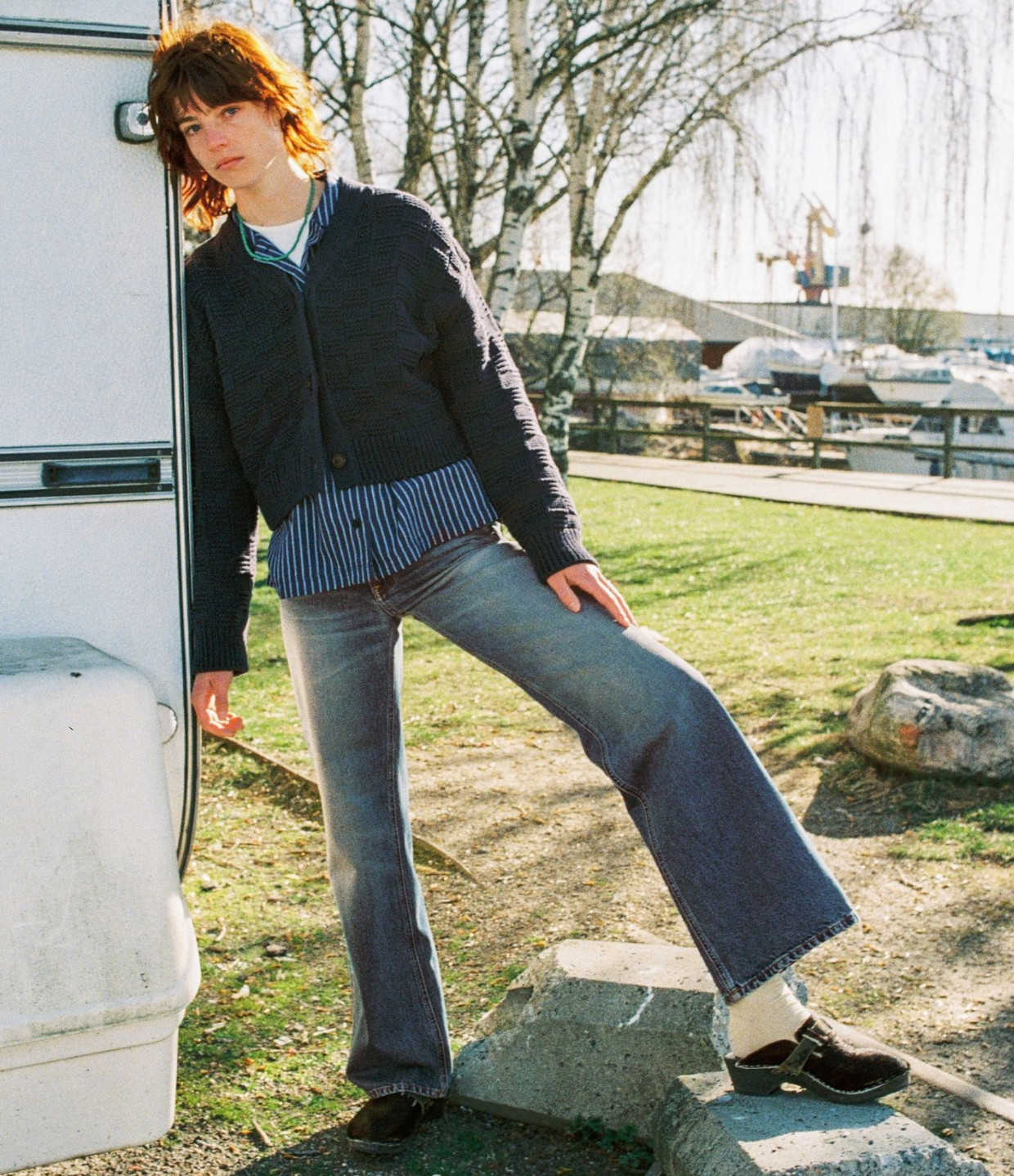00s nudie jeans コーティングスキニーデニム　W29　Hedi Wide Heidi by Nudie