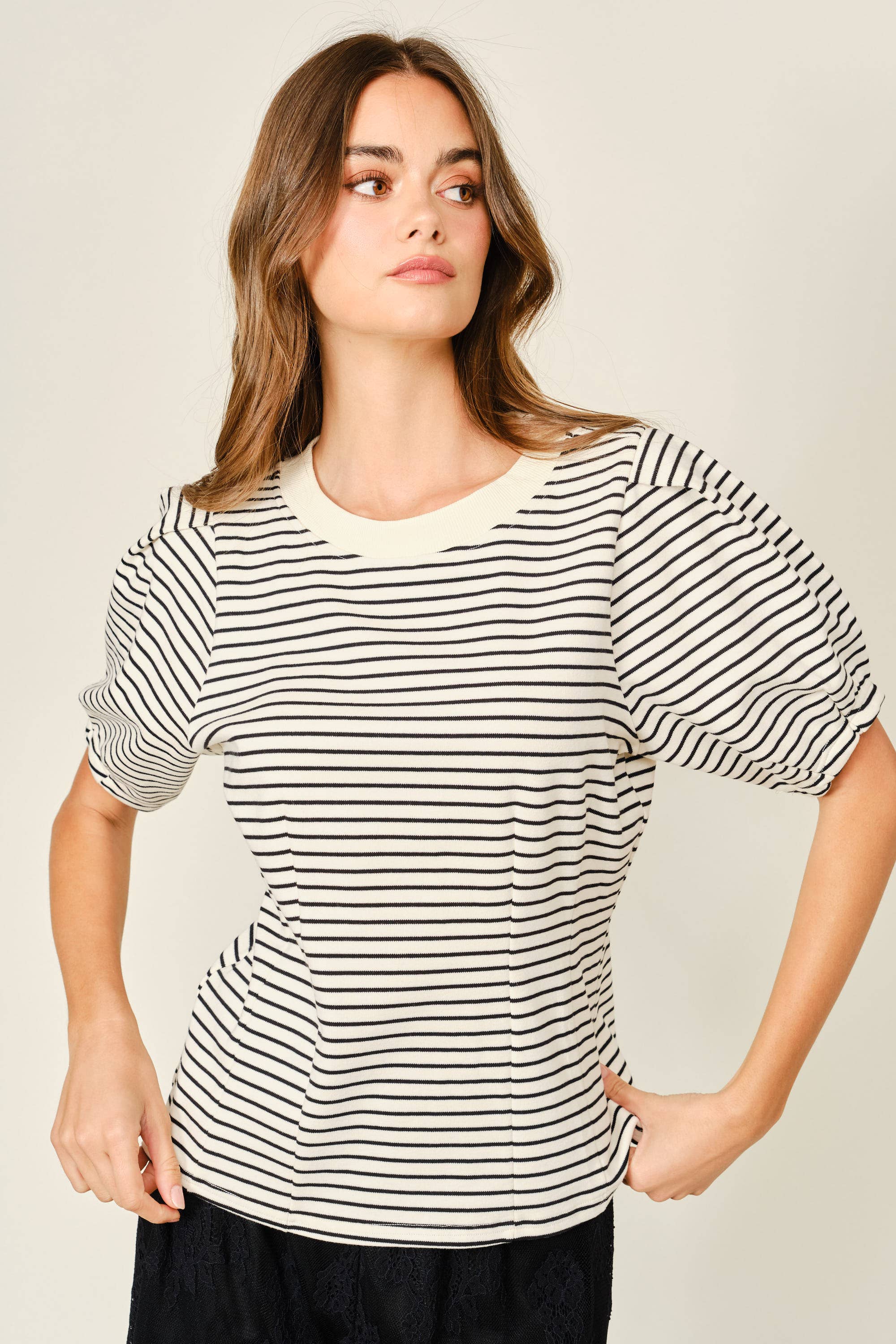 Puffed Sleeve Sweat-tee