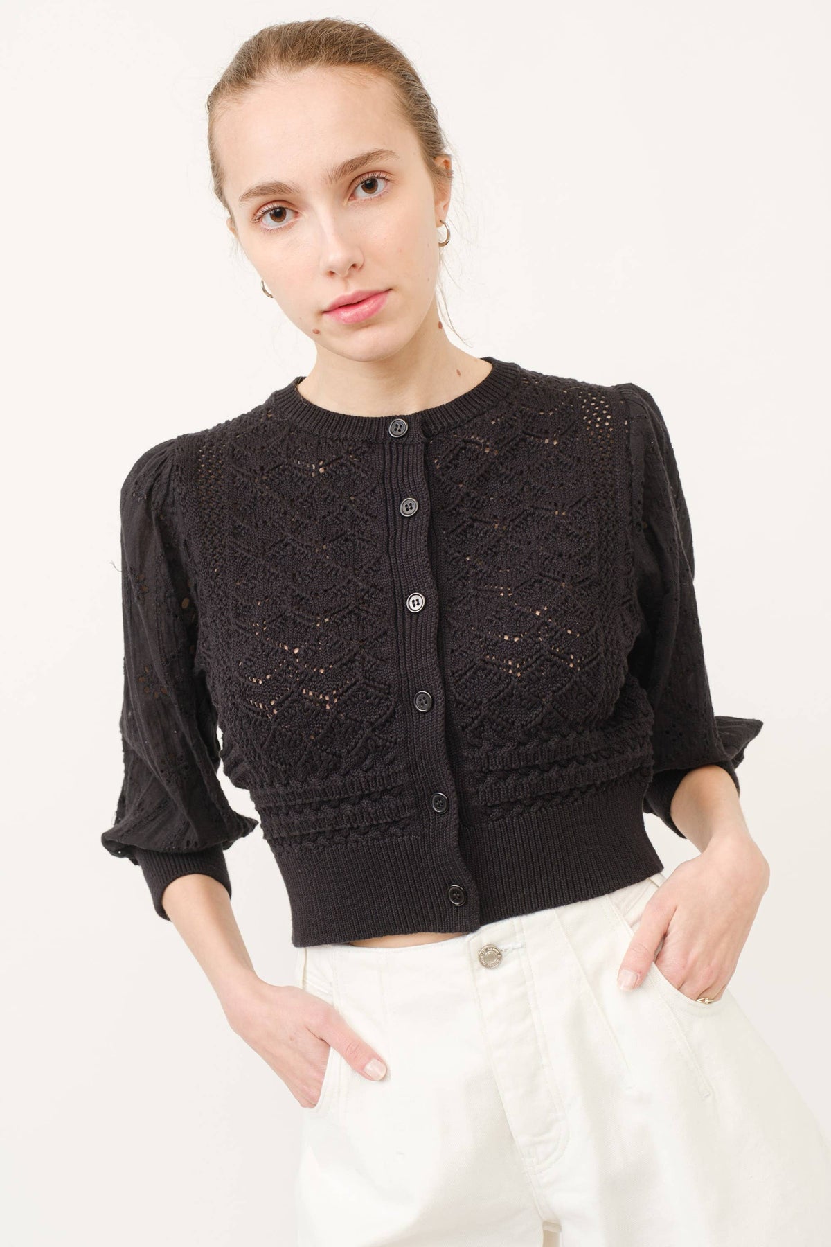 Eyelet Cardigan