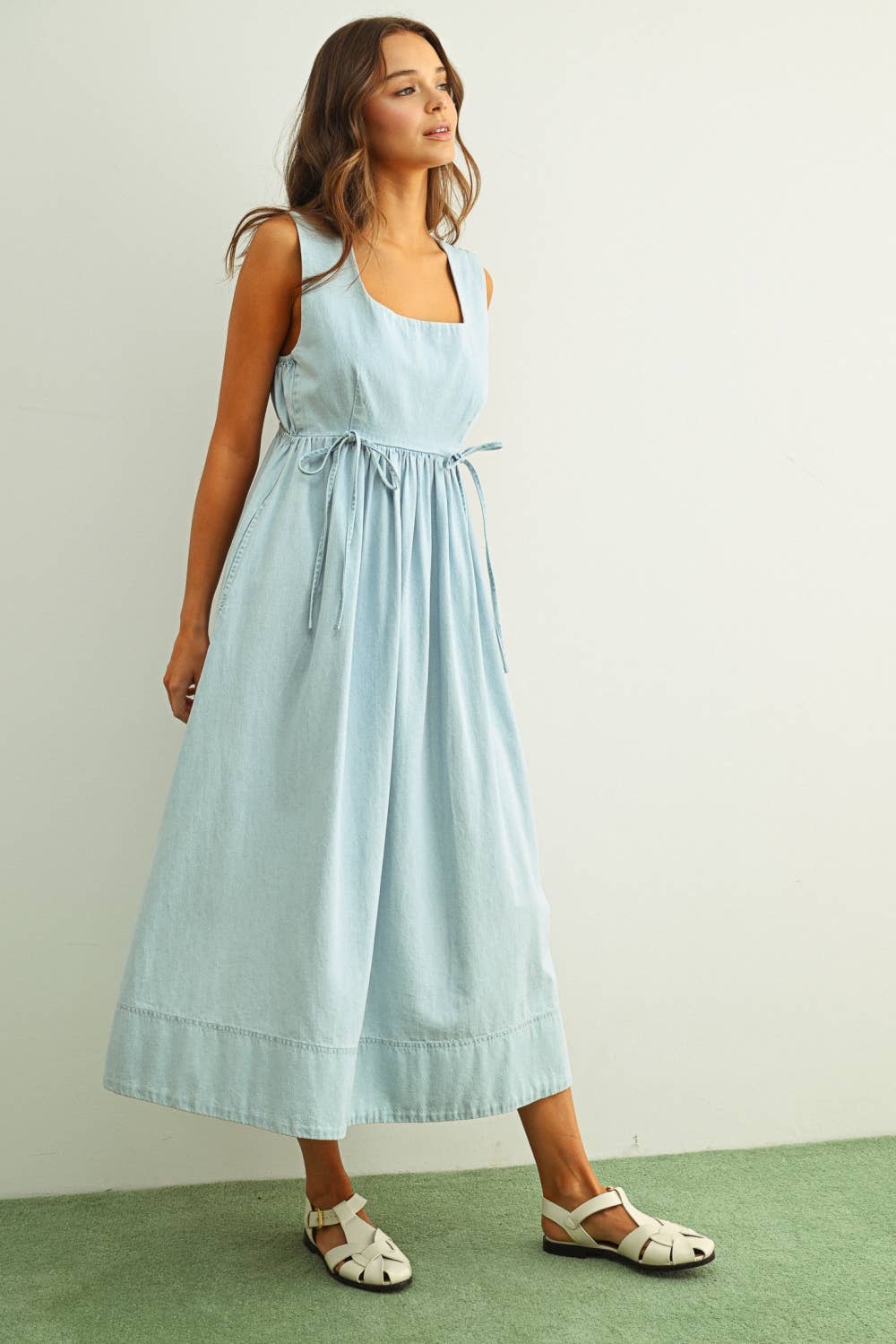 Chambray Tank Dress