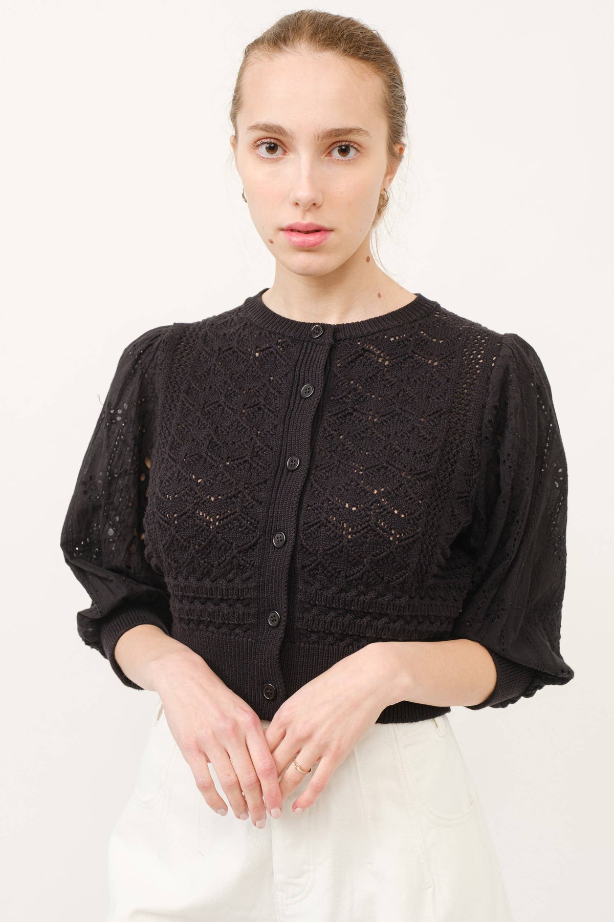 Eyelet Cardigan