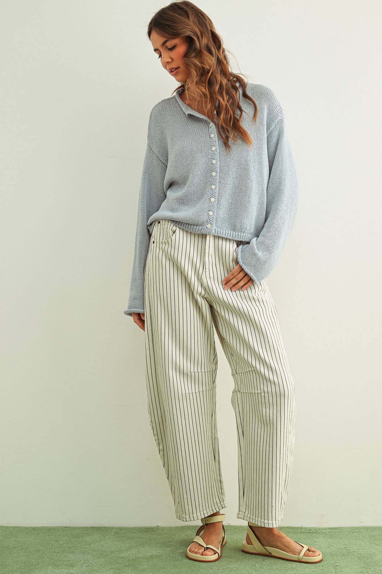 Pinstripe Barrel Pant