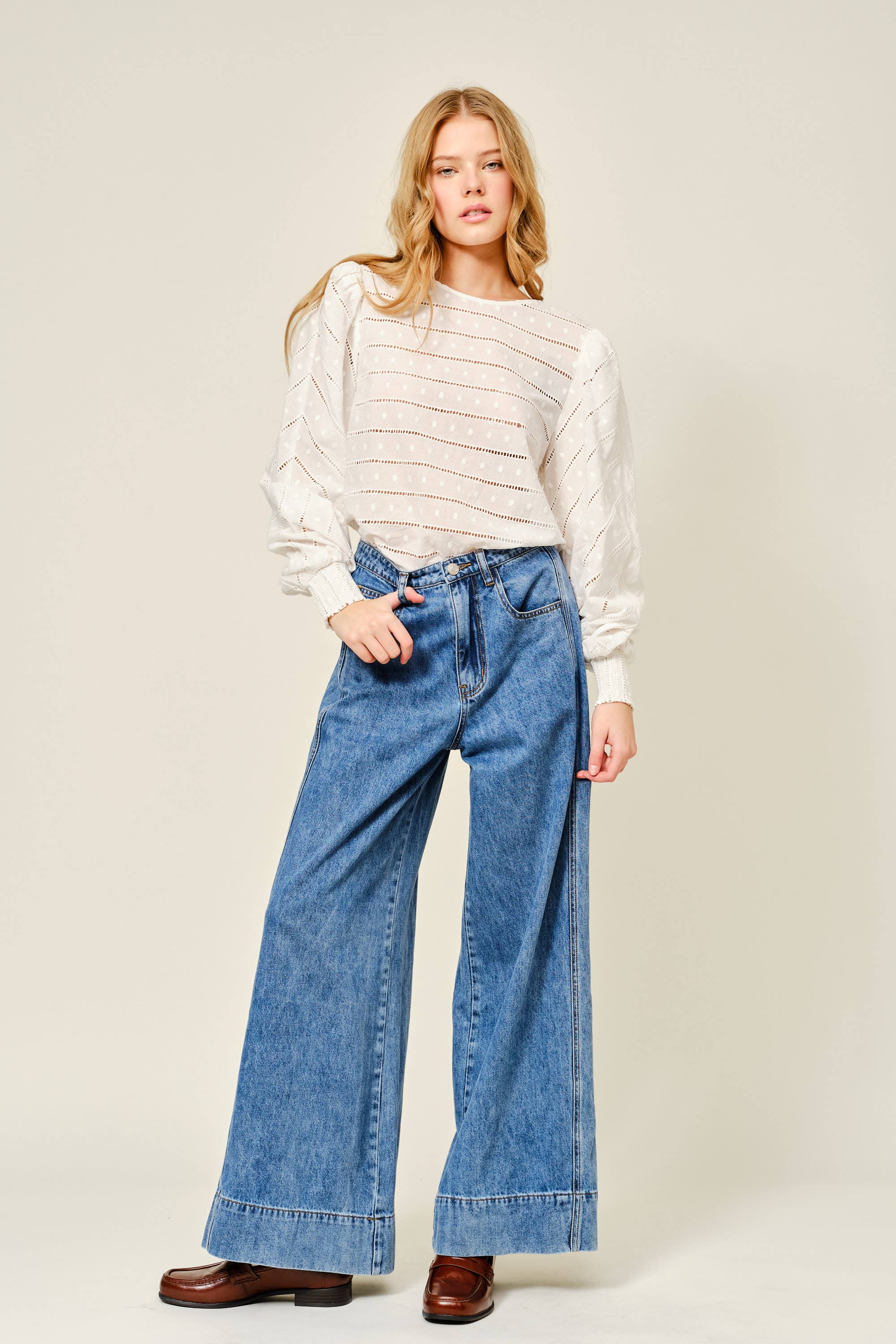 Embroidered Lace Blouse - ACME FINE GOODS