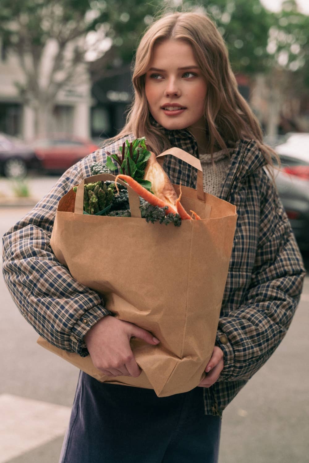 Plaid Puffer Jacket