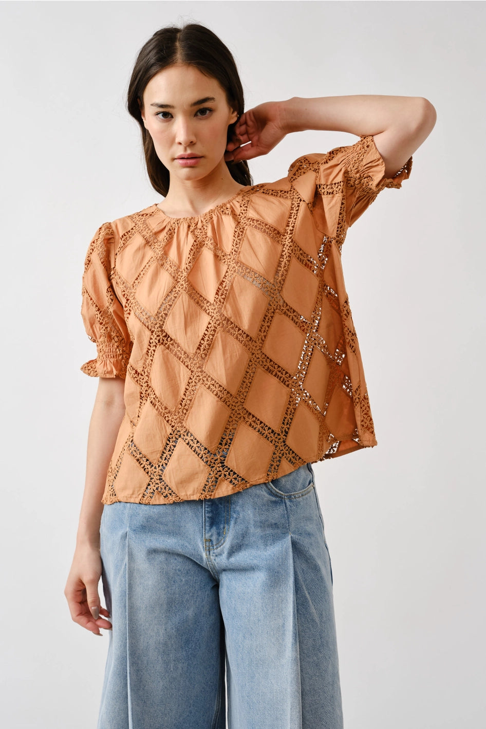 Lace Embroidered Blouse - ACME FINE GOODS