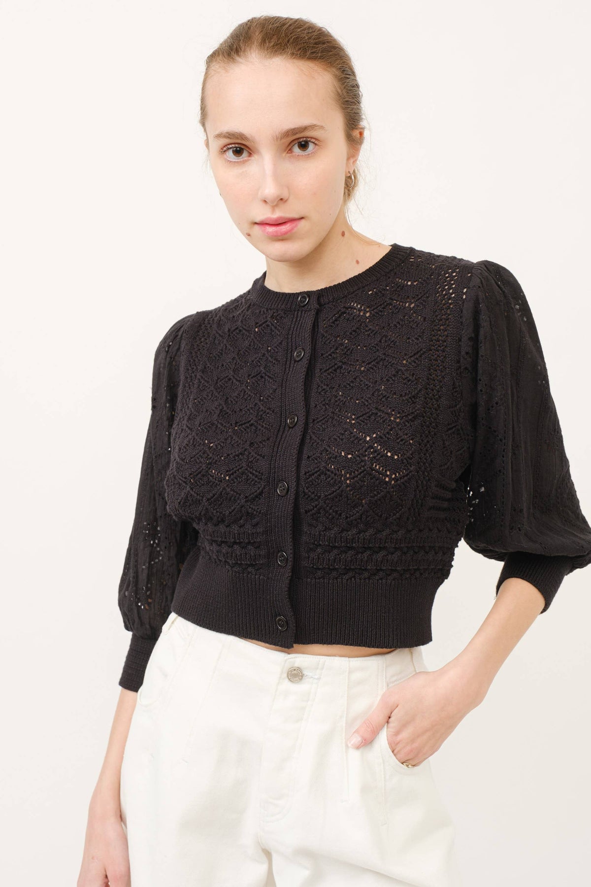 Eyelet Cardigan