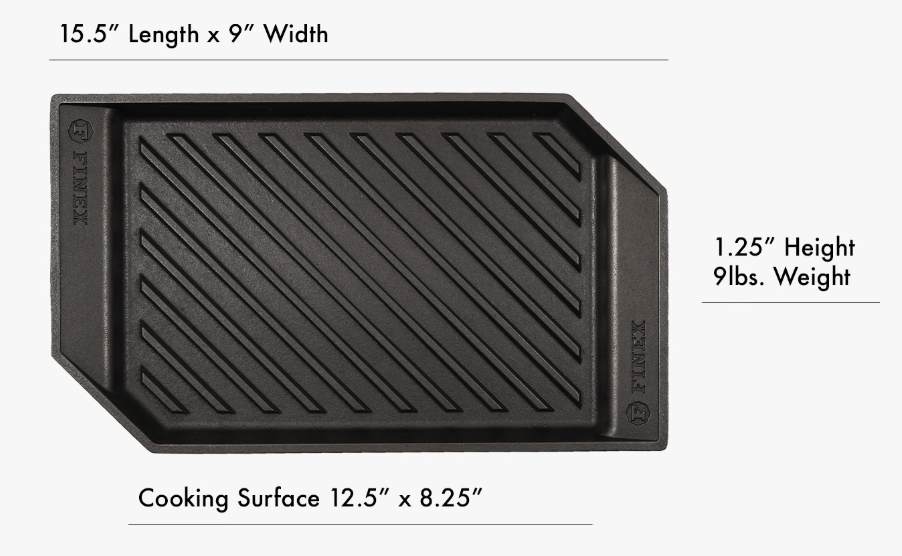 15" Cast Iron Lean Grill Pan - ACME FINE GOODS