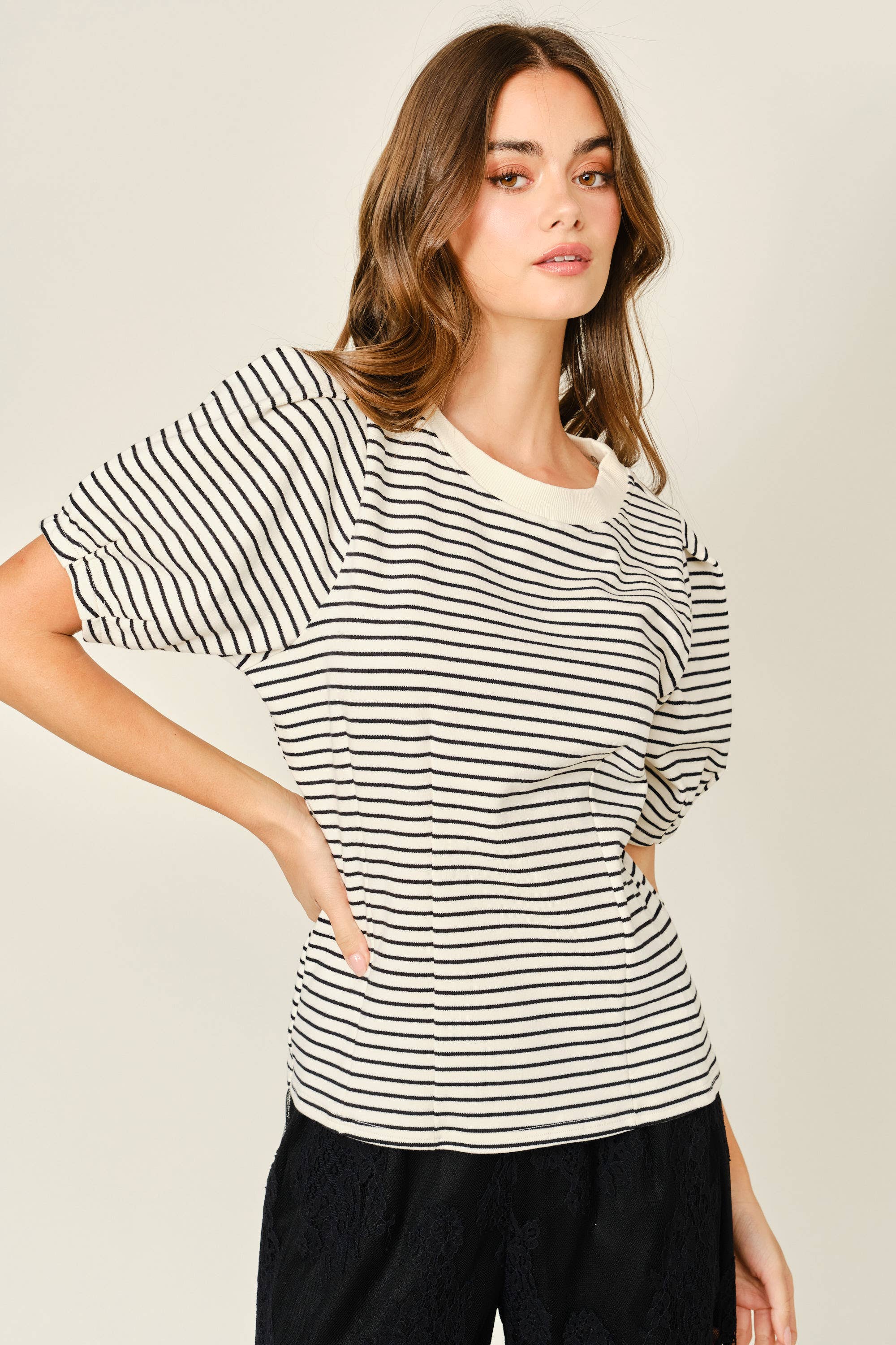 Puffed Sleeve Sweat-tee