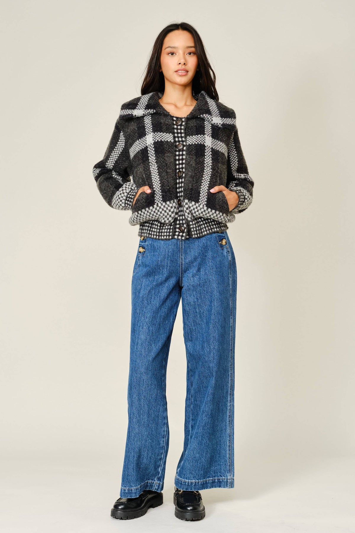 Plaid Cozy Cardigan - ACME FINE GOODS