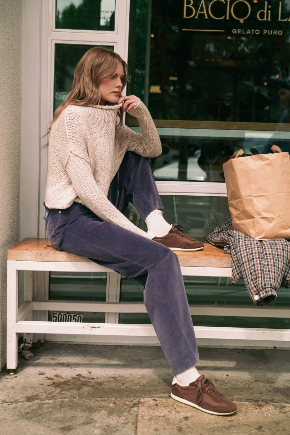 Rolled Hem Sweater