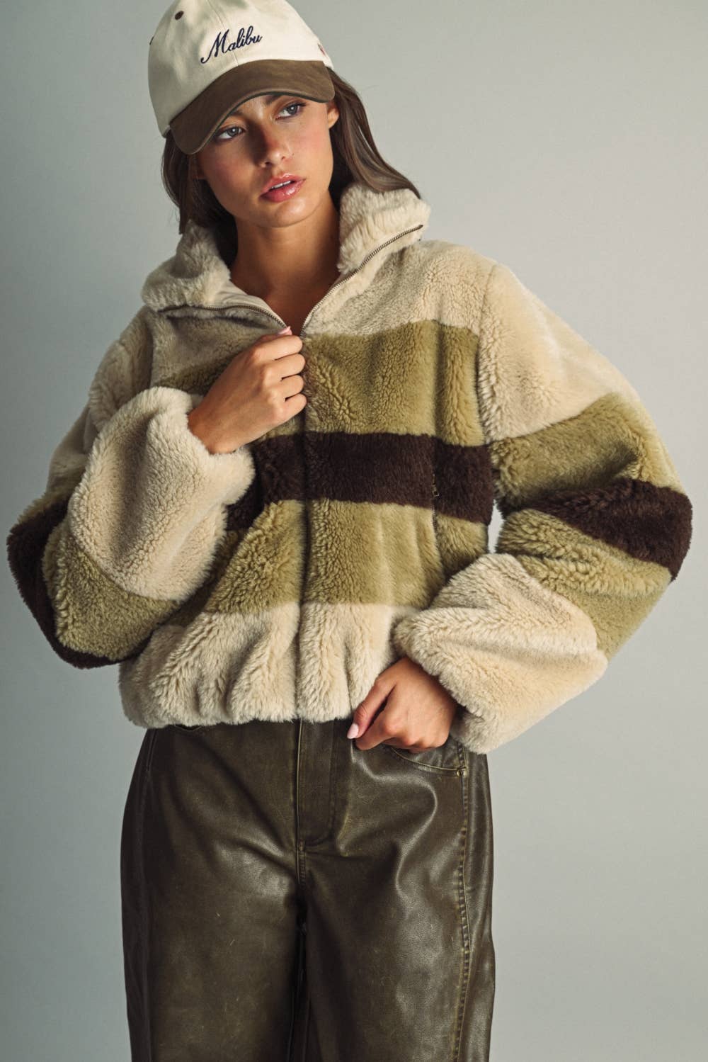 Striped Teddy Fleece
