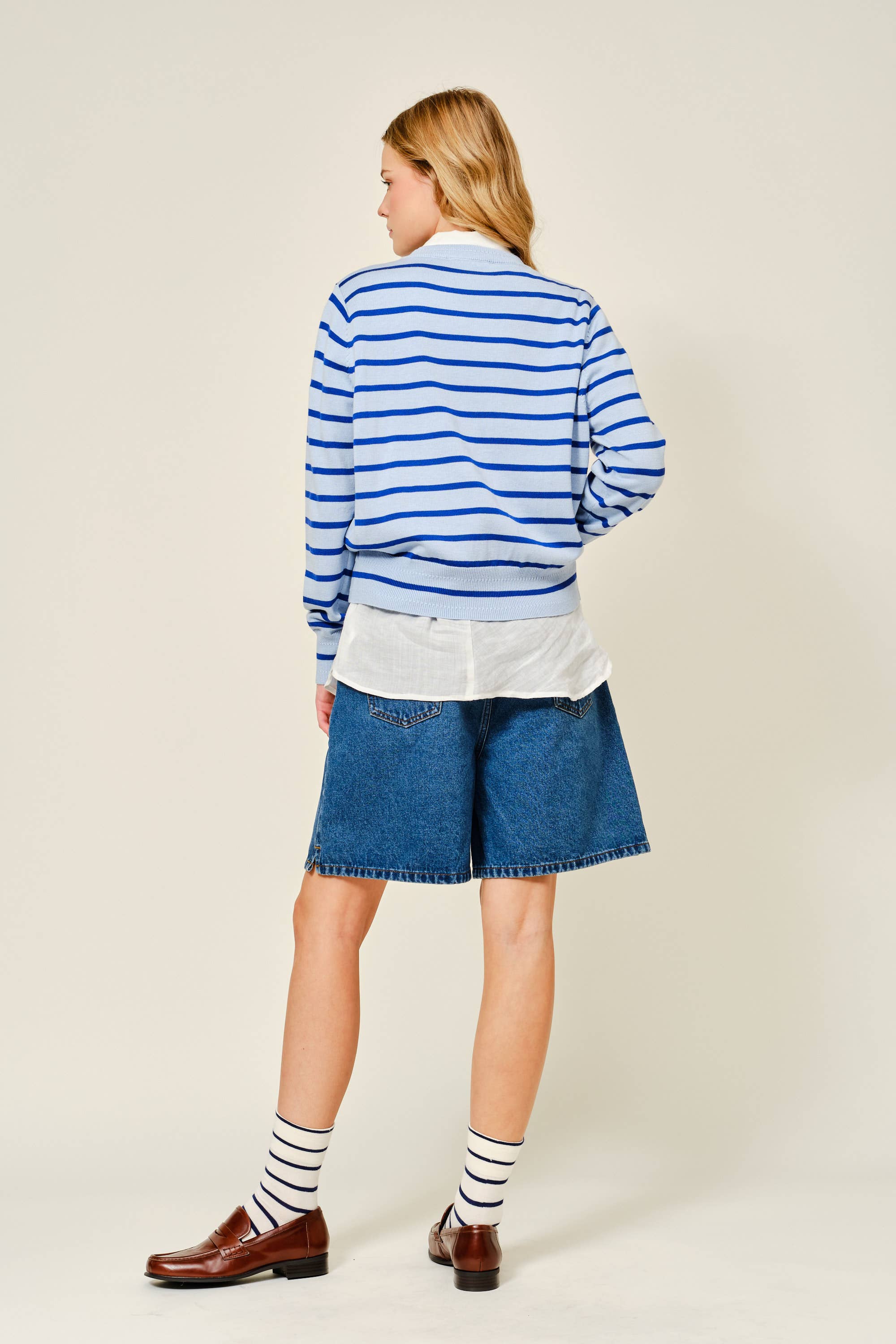Thin Striped Pullover Sweater - ACME FINE GOODS