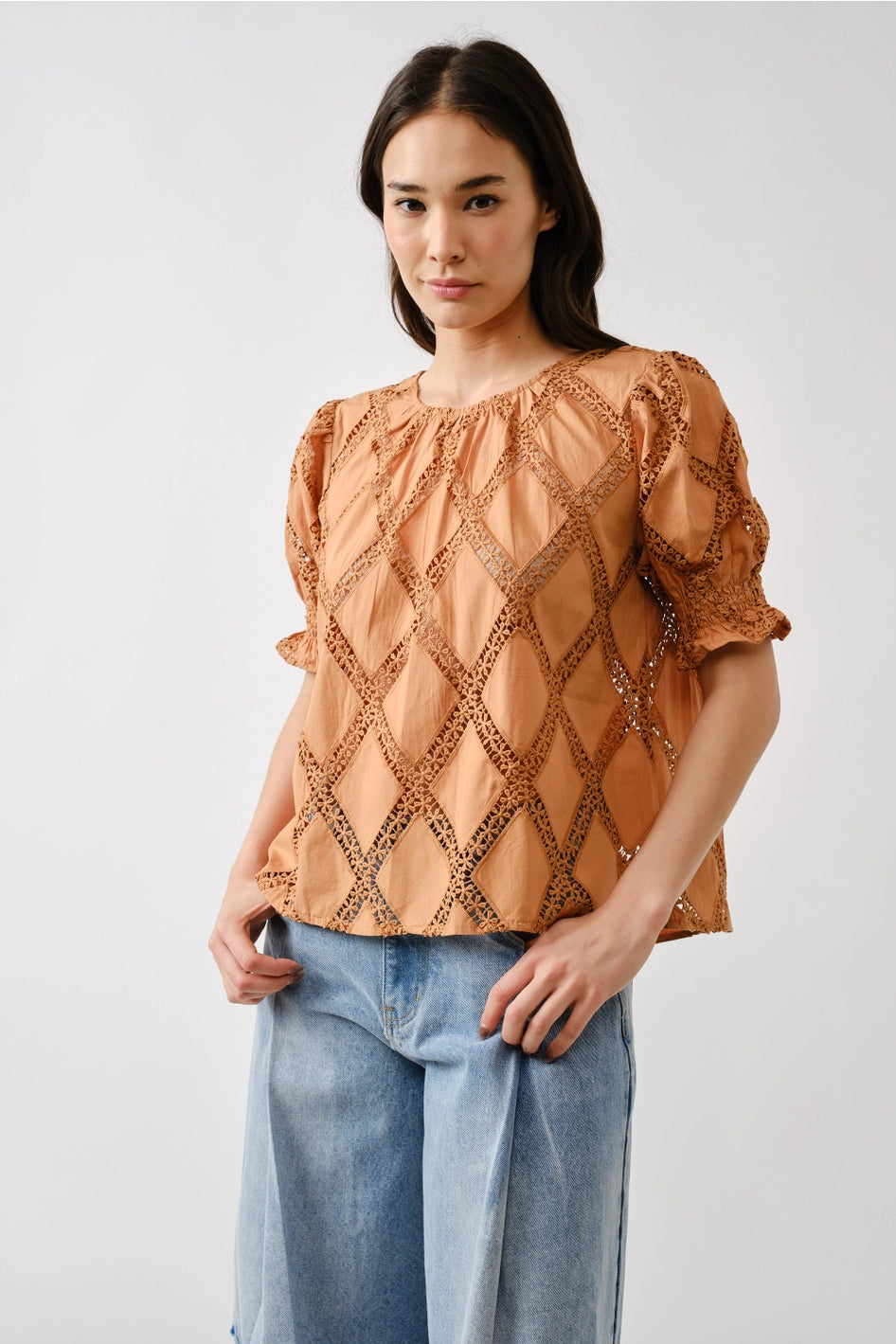 Lace Embroidered Blouse - ACME FINE GOODS