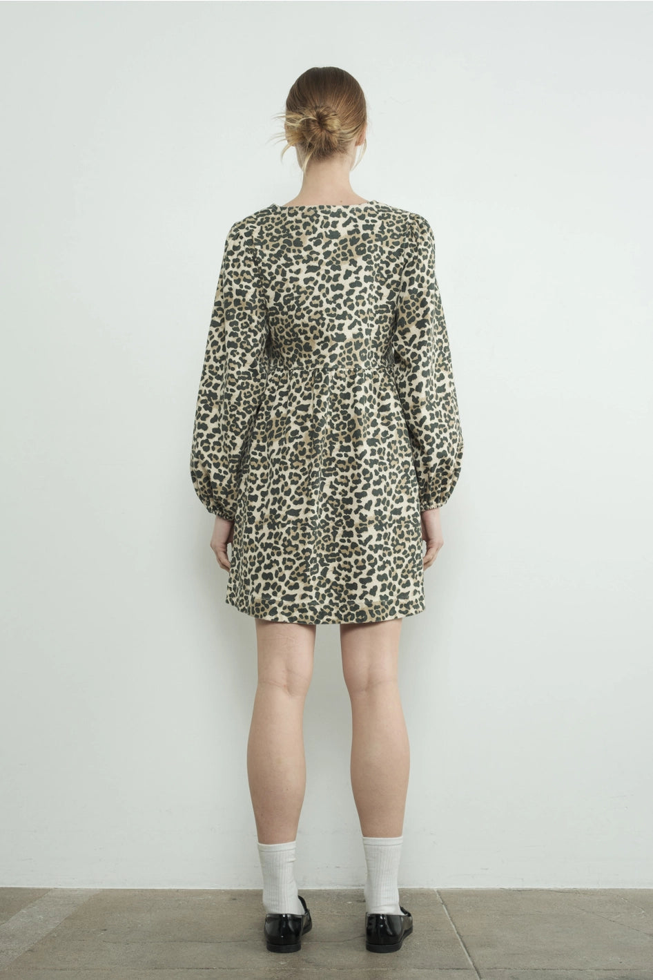 Leopard Print Babydoll Dress - ACME FINE GOODS