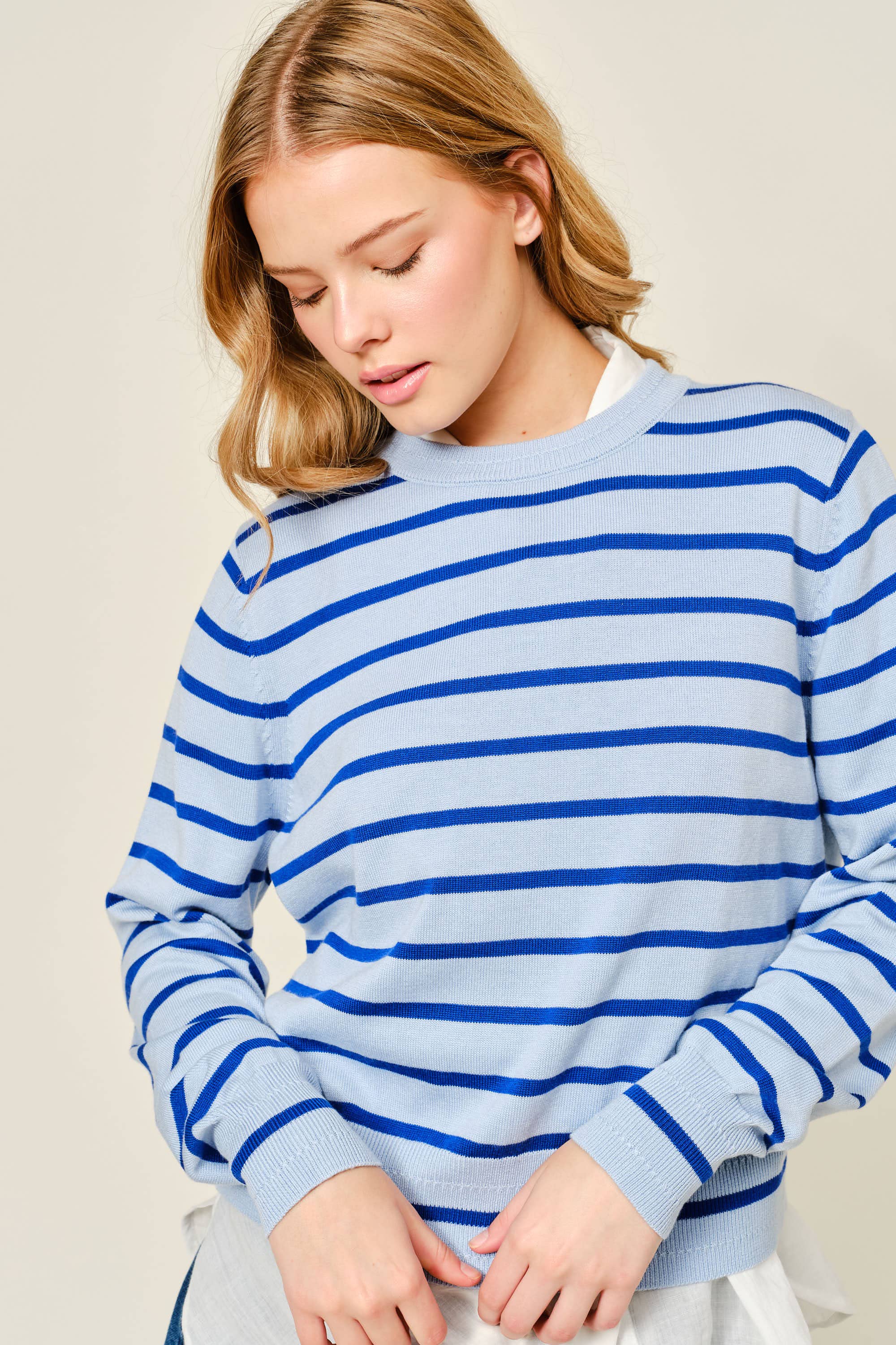 Thin Striped Pullover Sweater - ACME FINE GOODS