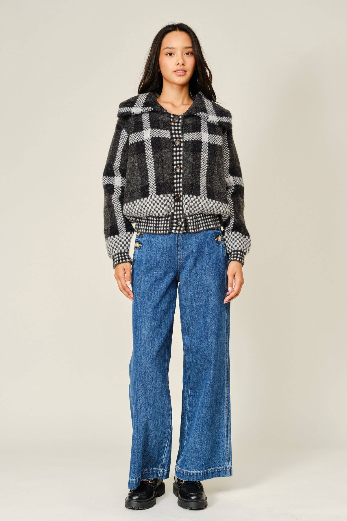 Plaid Cozy Cardigan - ACME FINE GOODS