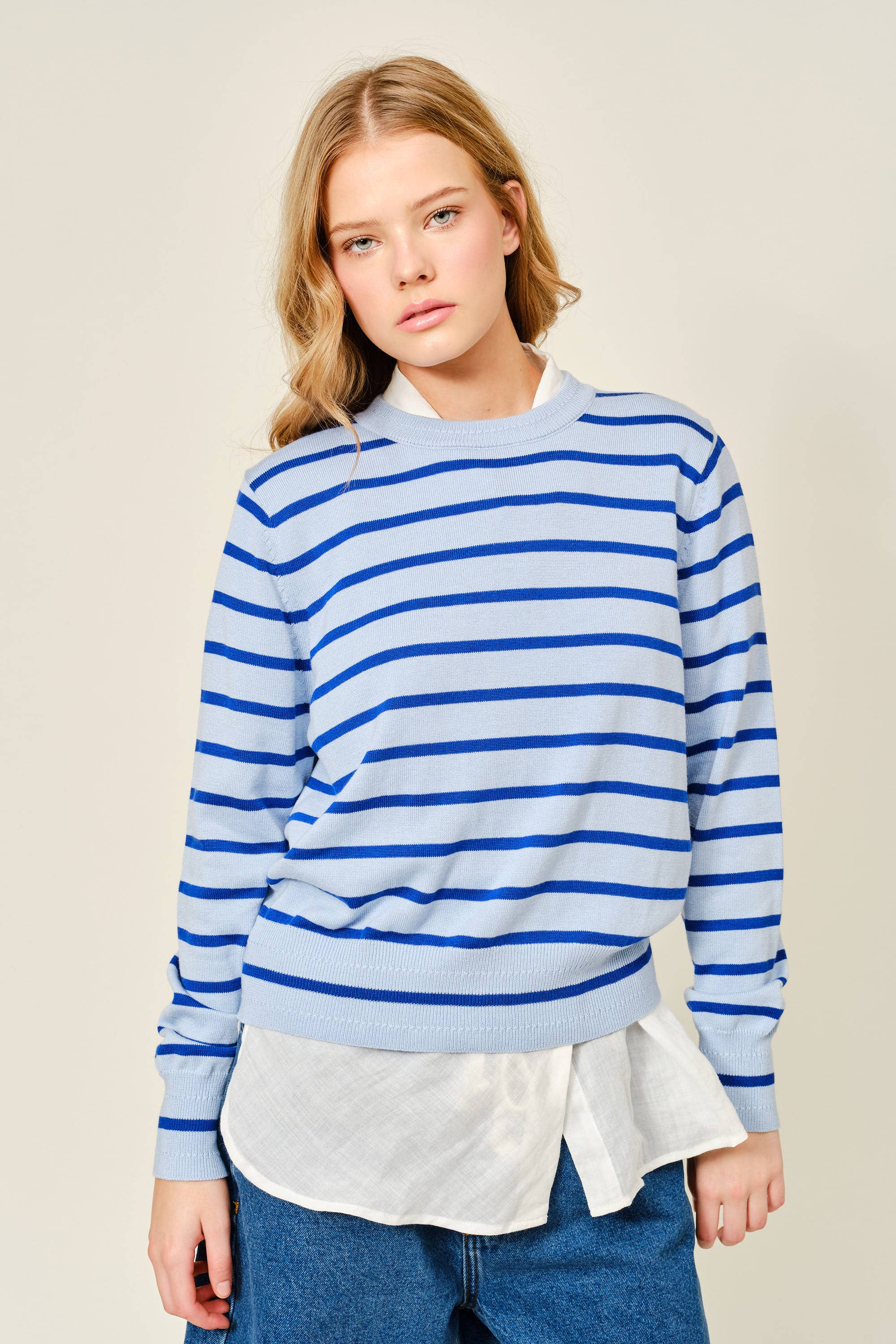 Thin Striped Pullover Sweater - ACME FINE GOODS