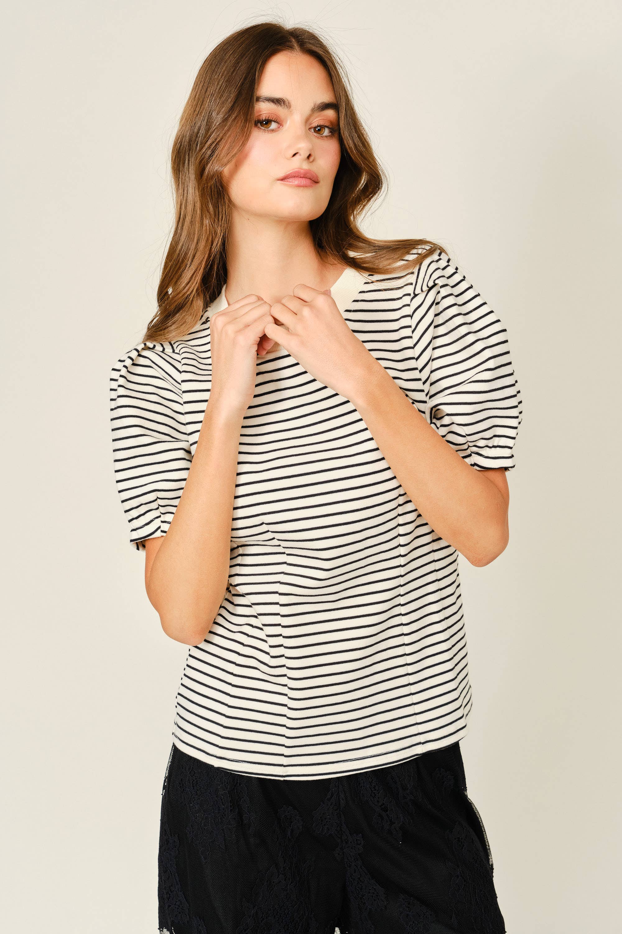 Puffed Sleeve Sweat-tee