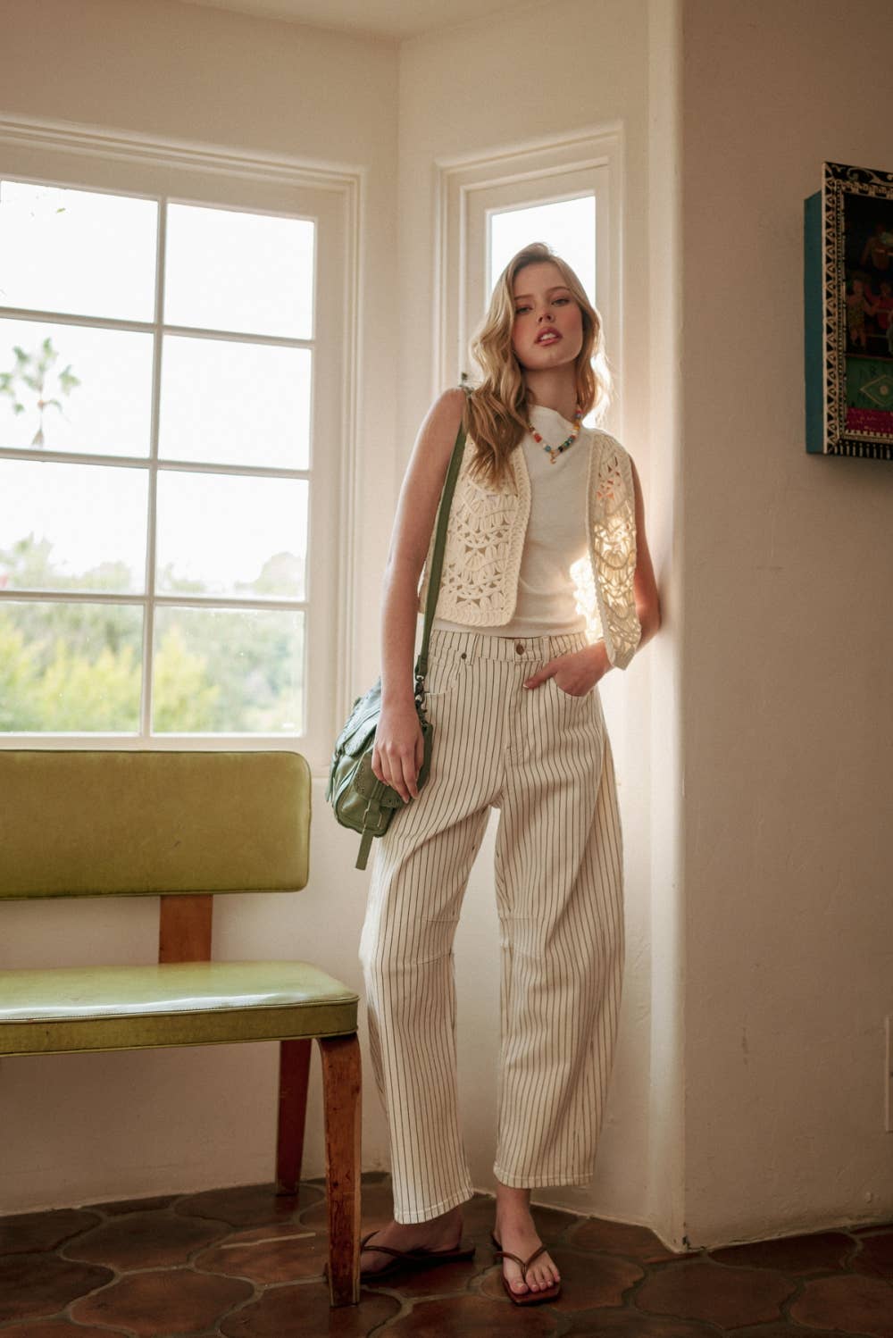 Pinstripe Barrel Pant