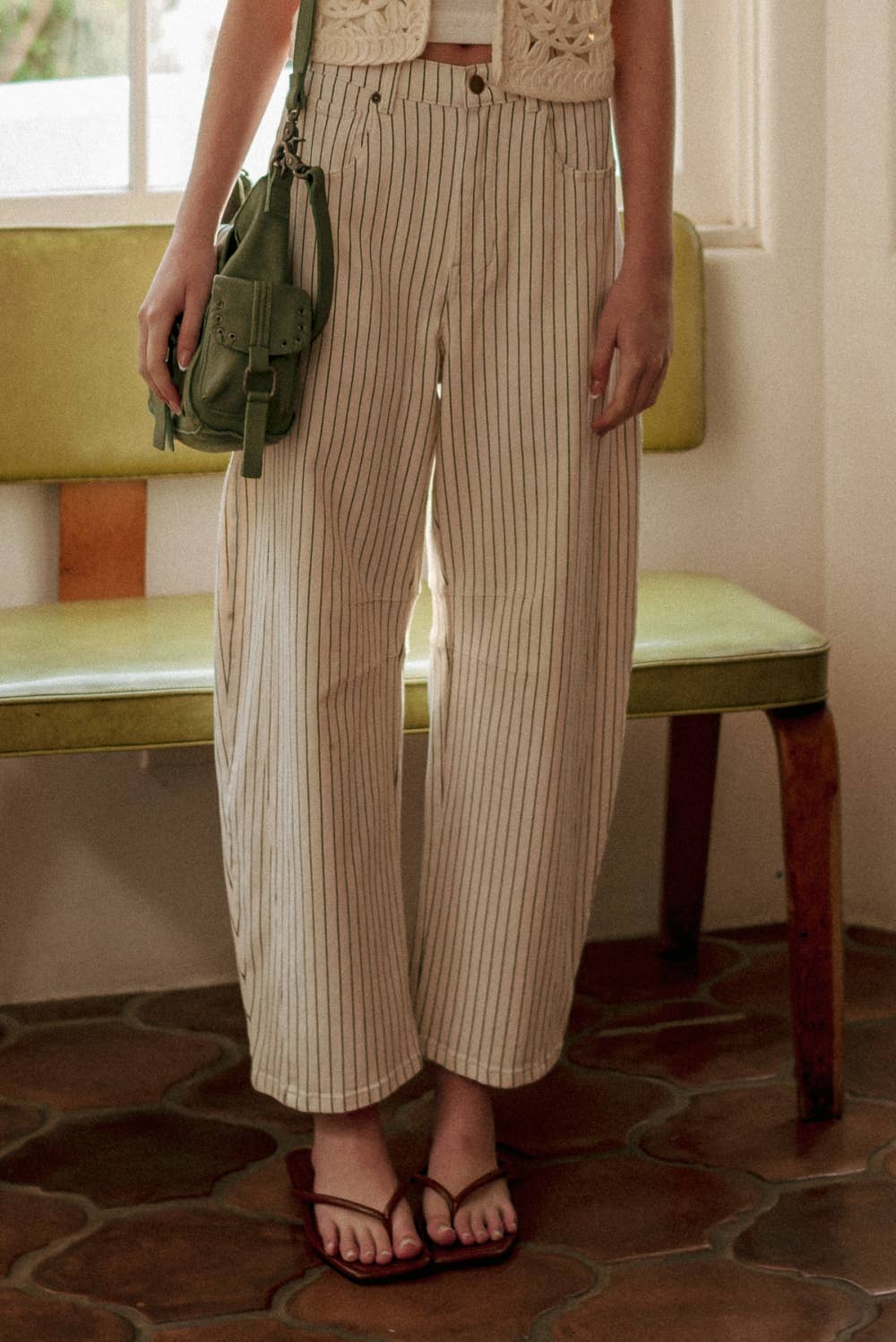 Pinstripe Barrel Pant