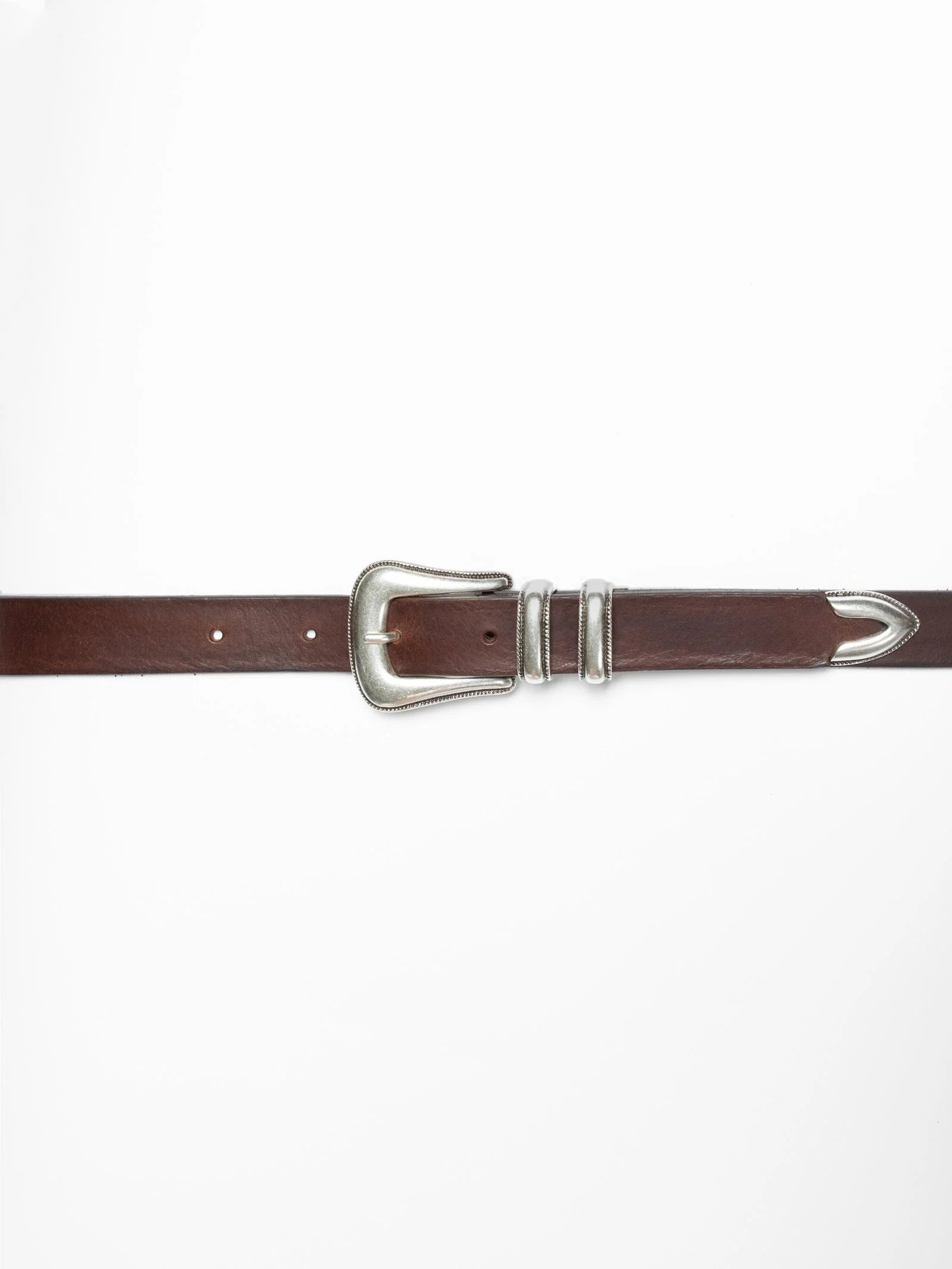 Unisex Western Silver Belt