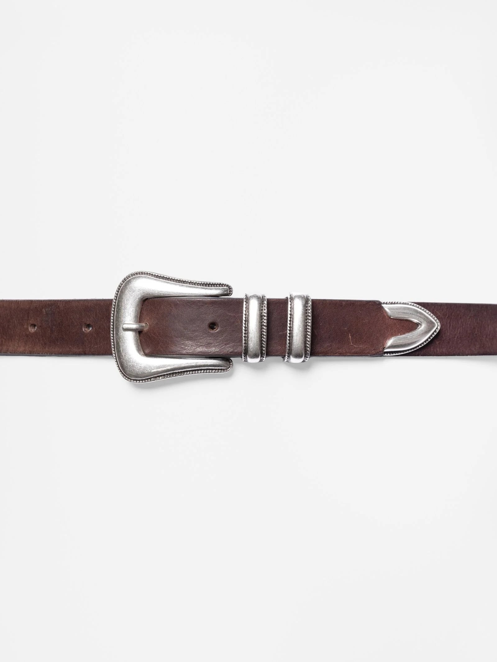 Unisex Western Silver Belt