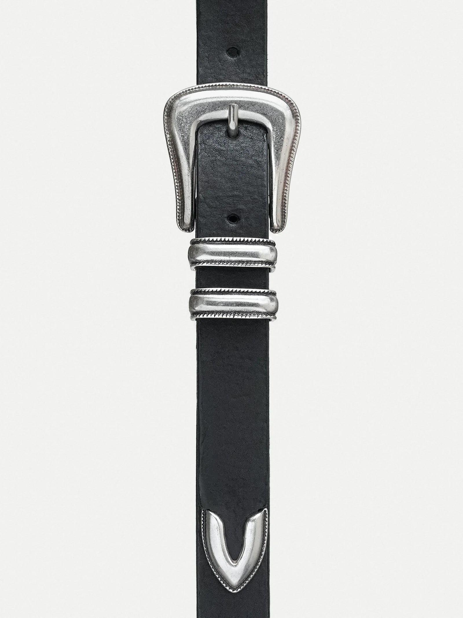 Unisex Western Silver Belt